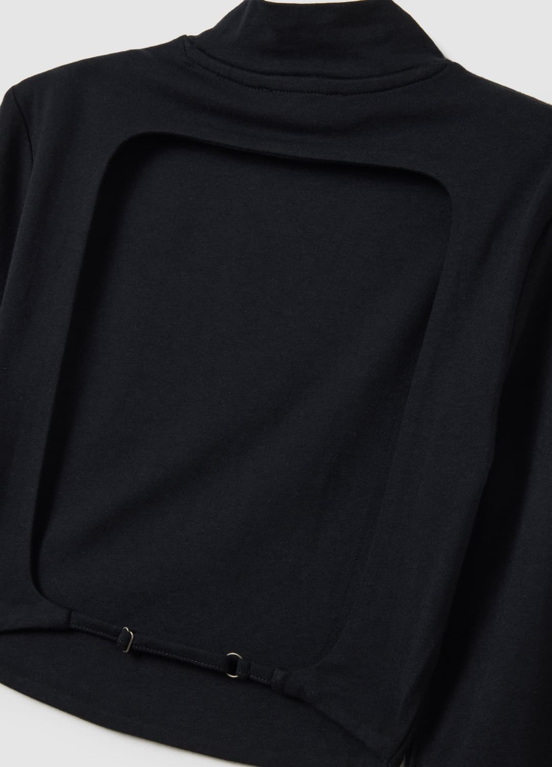 Backless Cropped Longsleeve Top Black | OVS Backless Cropped Longsleeve Top Black - 5 | OVS