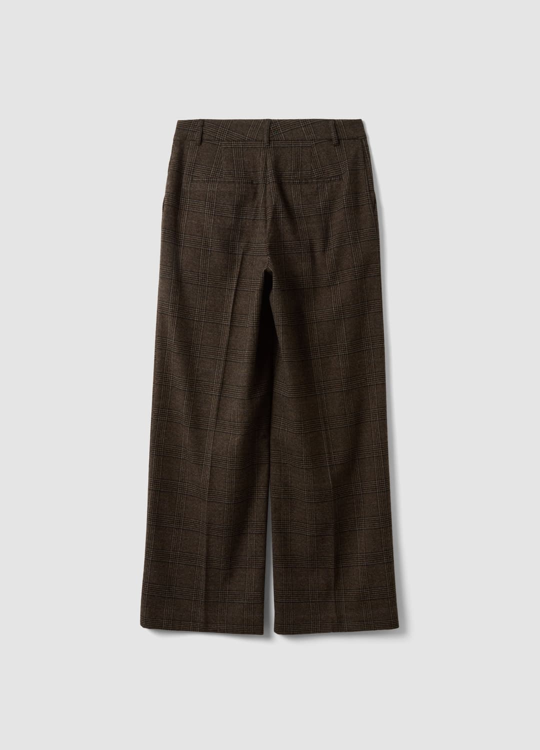 Braune Wide-leg-hose Aus Elastischer Viskose Mit Karomuster | OVS Braune Wide-leg-hose Aus Elastischer Viskose Mit Karomuster - 6 | OVS