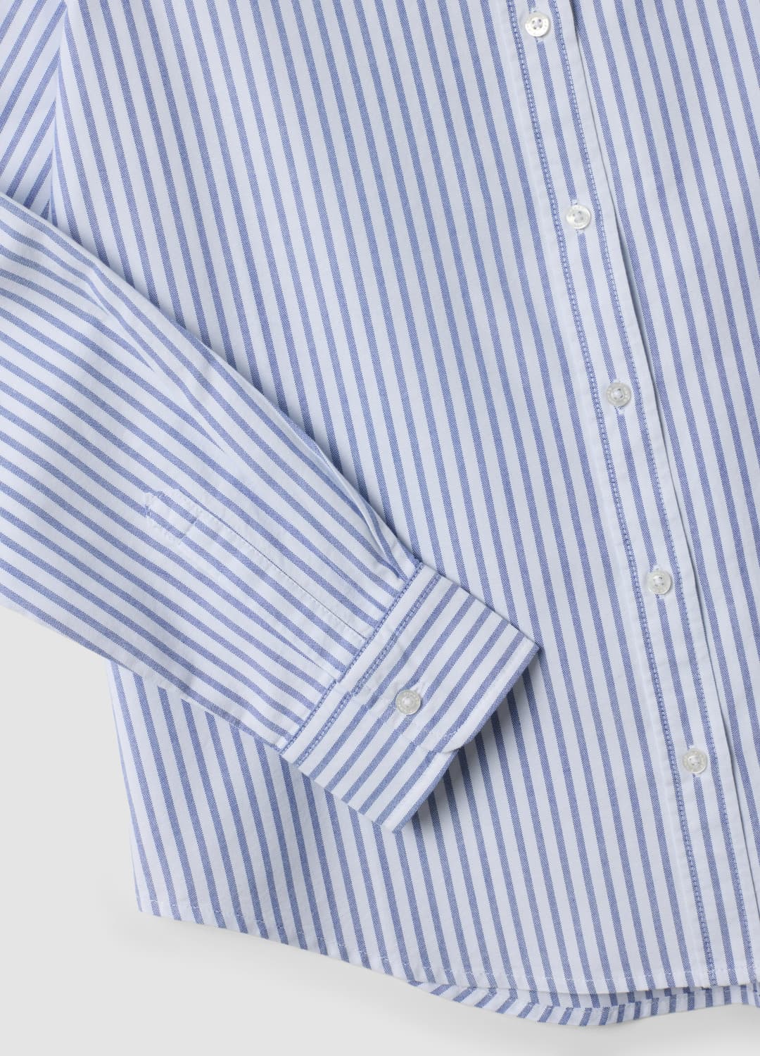 Camicia Oxford Azzurra A Righe Bianche In Puro Cotone Comfort Fit | OVS Camicia Oxford Azzurra A Righe Bianche In Puro Cotone Comfort Fit - 5 | OVS