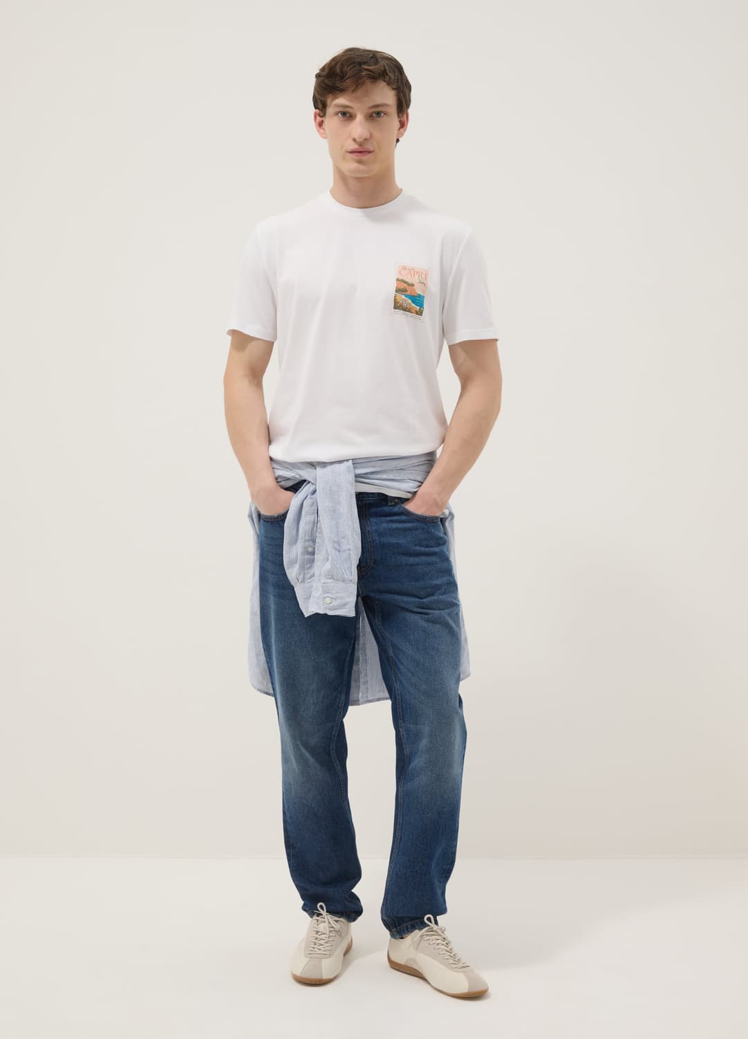 T-shirt Bianca In Puro Cotone Con Stampa Applicata Regular Fit | OVS T-shirt Bianca In Puro Cotone Con Stampa Applicata Regular Fit - 1 | OVS
