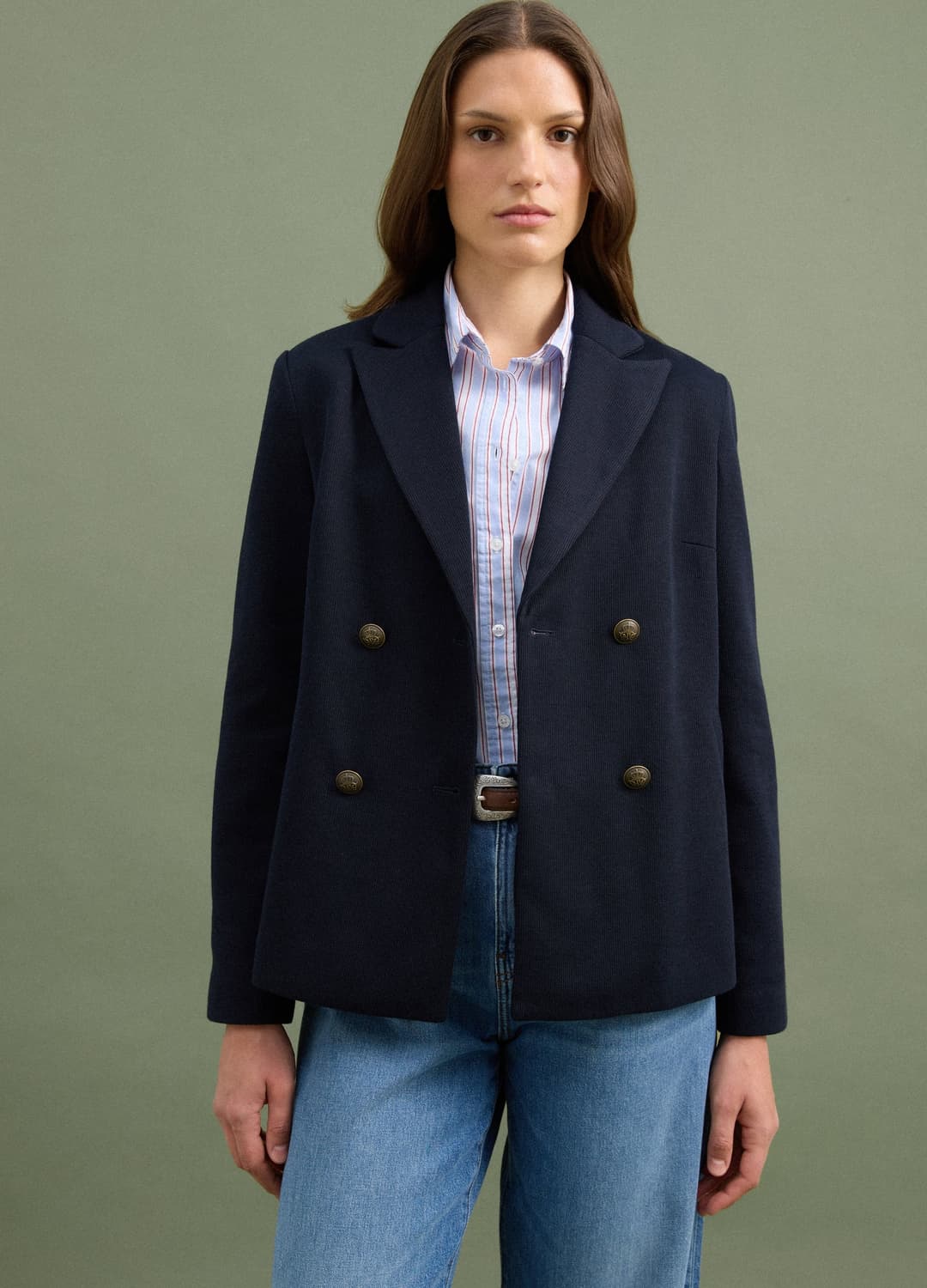 Blazer Blu Regular Fit Doppiopetto Con Rever Classico | OVS Blazer Blu Regular Fit Doppiopetto Con Rever Classico - 2 | OVS