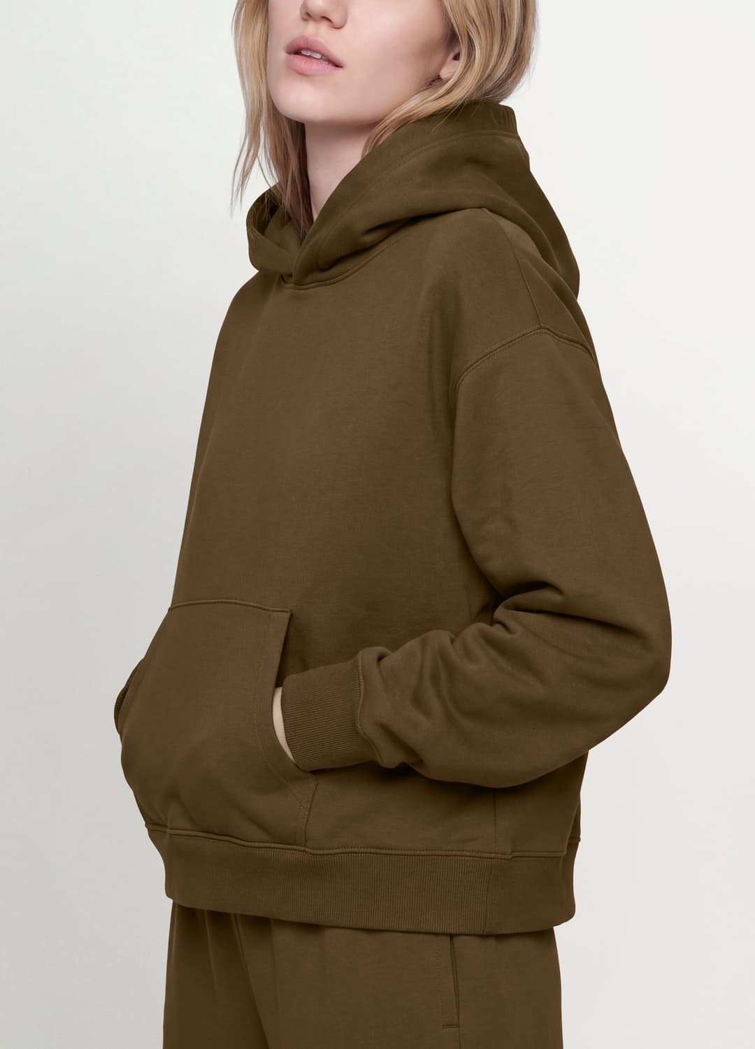Felpa Verde In Misto Cotone Con Cappuccio Regular Fit | OVS Felpa Verde In Misto Cotone Con Cappuccio Regular Fit - 1 | OVS