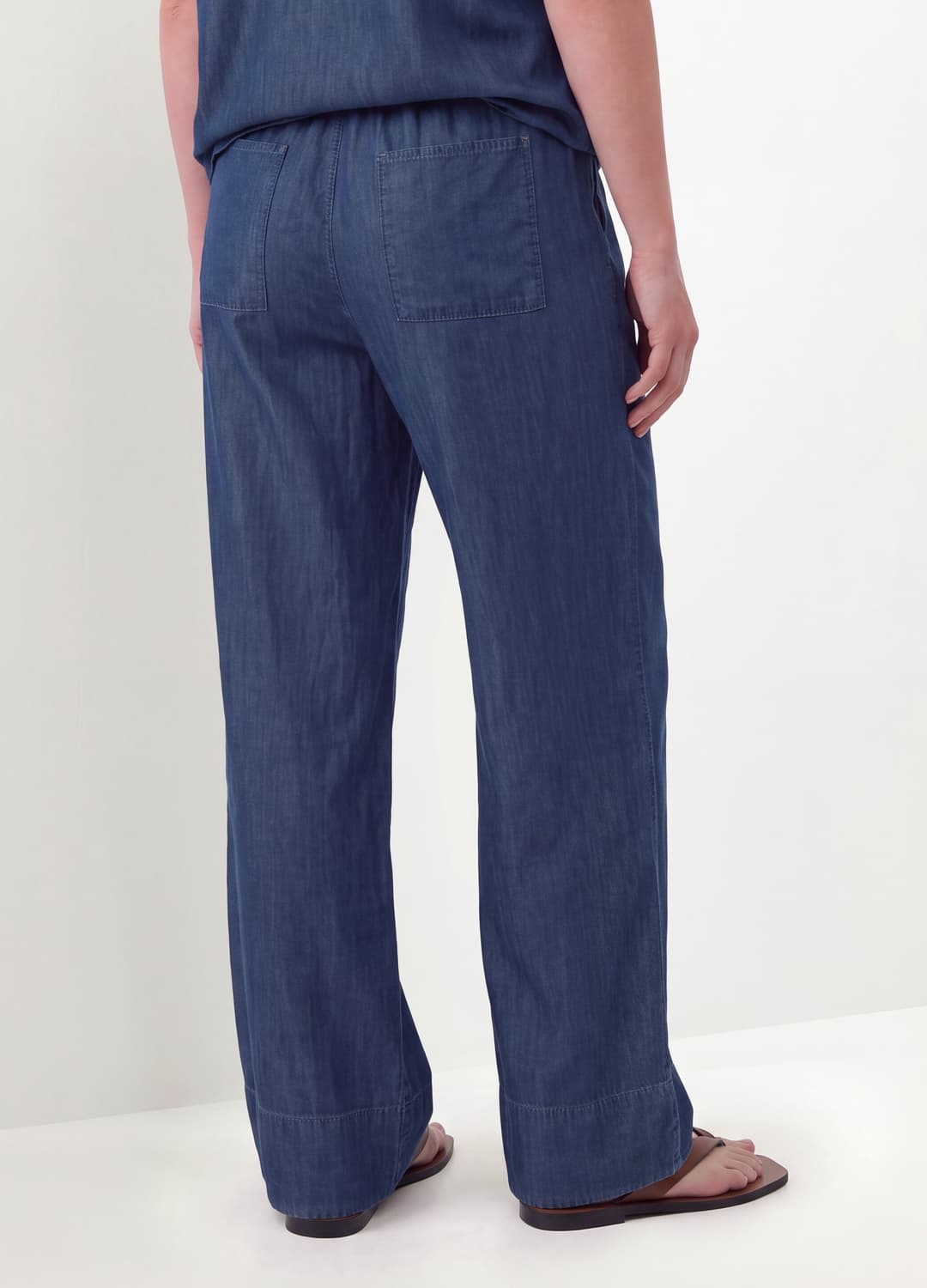 Pantaloni Blu In Puro Lyocell Con Vita Elasticizzata Regular Fit | OVS Pantaloni Blu In Puro Lyocell Con Vita Elasticizzata Regular Fit - 2 | OVS