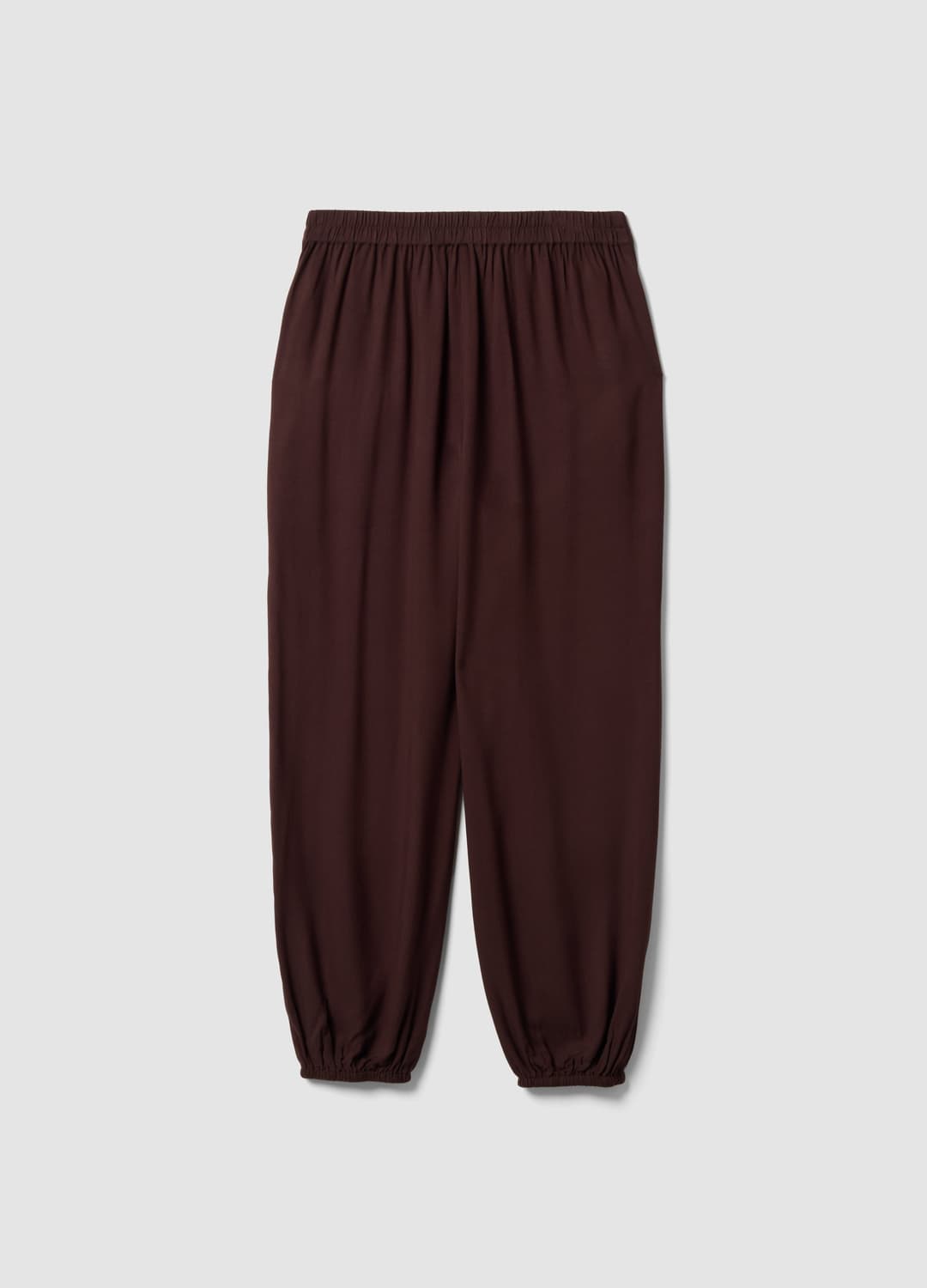 Braune Hose Aus Reiner Viskose Mit Elastischem Saum | OVS Braune Hose Aus Reiner Viskose Mit Elastischem Saum - 5 | OVS