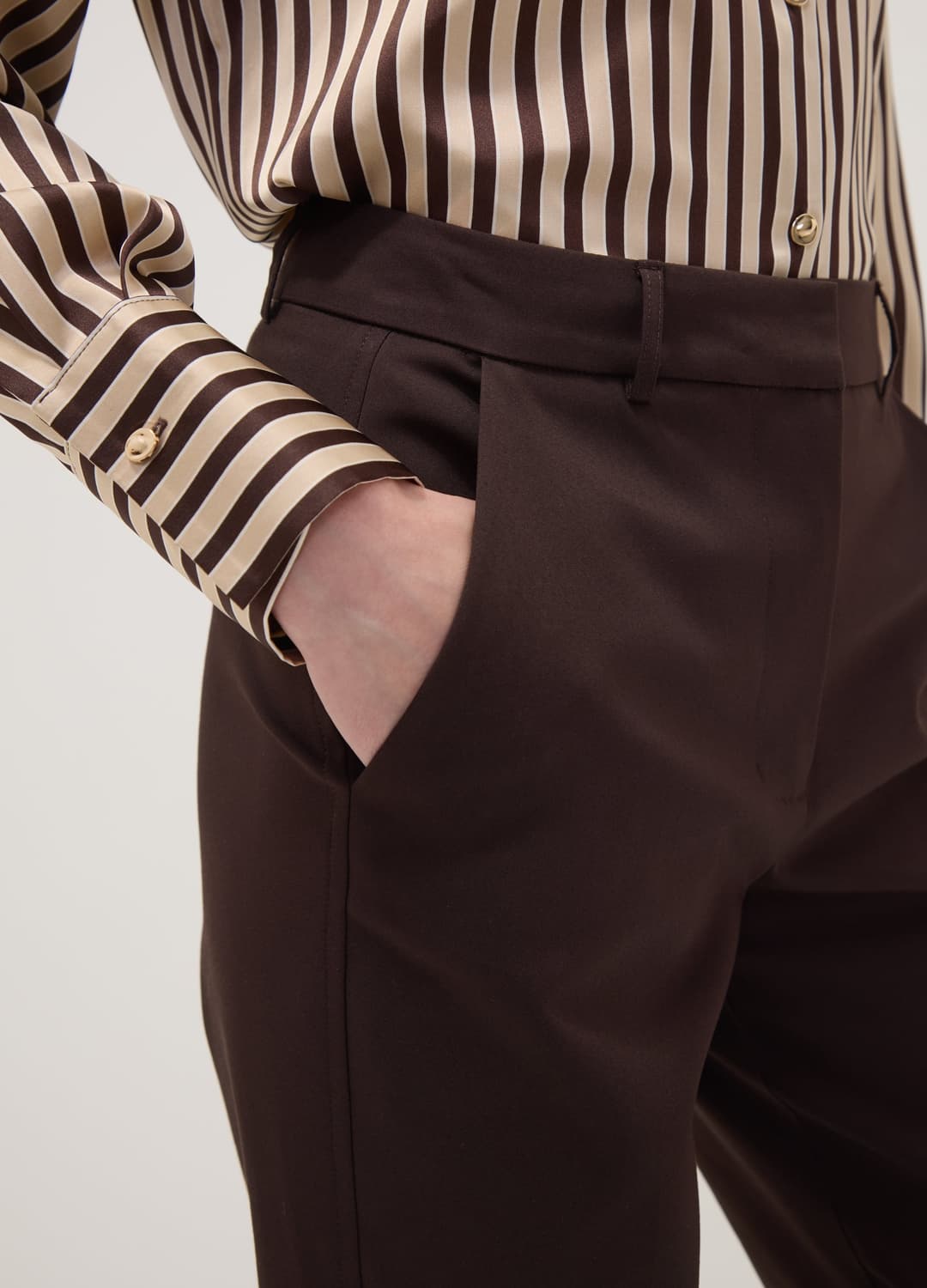 Pantaloni Marroni Slim In Cotone Elasticizzato | OVS Pantaloni Marroni Slim In Cotone Elasticizzato - 3 | OVS