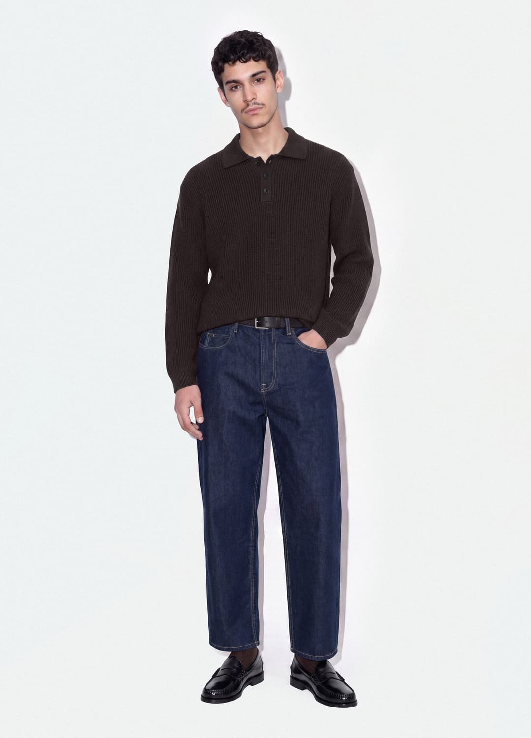 Maglia Marrone In Puro Cotone Con Colletto Polo Over Fit | OVS Maglia Marrone In Puro Cotone Con Colletto Polo Over Fit - 1 | OVS