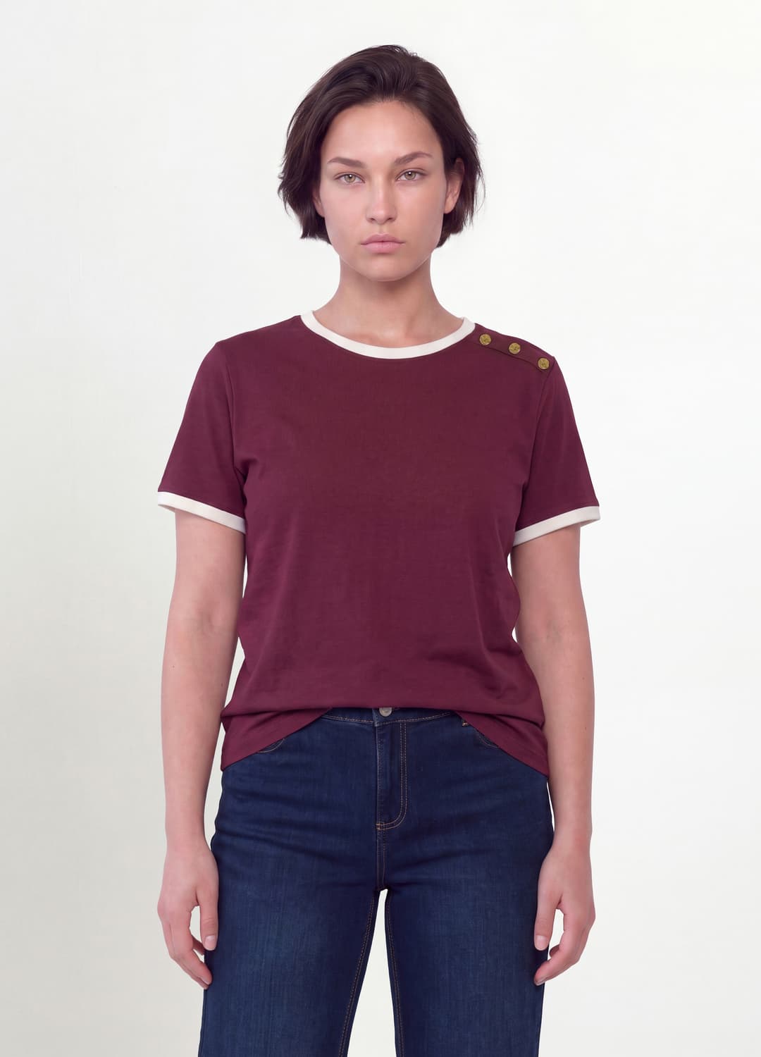 T-shirt Rossa In Puro Cotone Con Bottoni Regular Fit | OVS T-shirt Rossa In Puro Cotone Con Bottoni Regular Fit - 2 | OVS