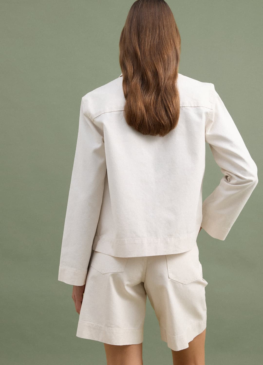 Blazer Bianco In Misto Lino E Lyocell Con Ricami A Contrasto Regular Fit | OVS Blazer Bianco In Misto Lino E Lyocell Con Ricami A Contrasto Regular Fit - 3 | OVS
