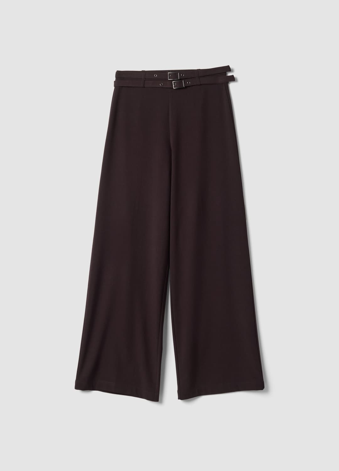 Braune Business-hose Aus Stretch-viskose Mit Gürtel | OVS Braune Business-hose Aus Stretch-viskose Mit Gürtel - 0 | OVS