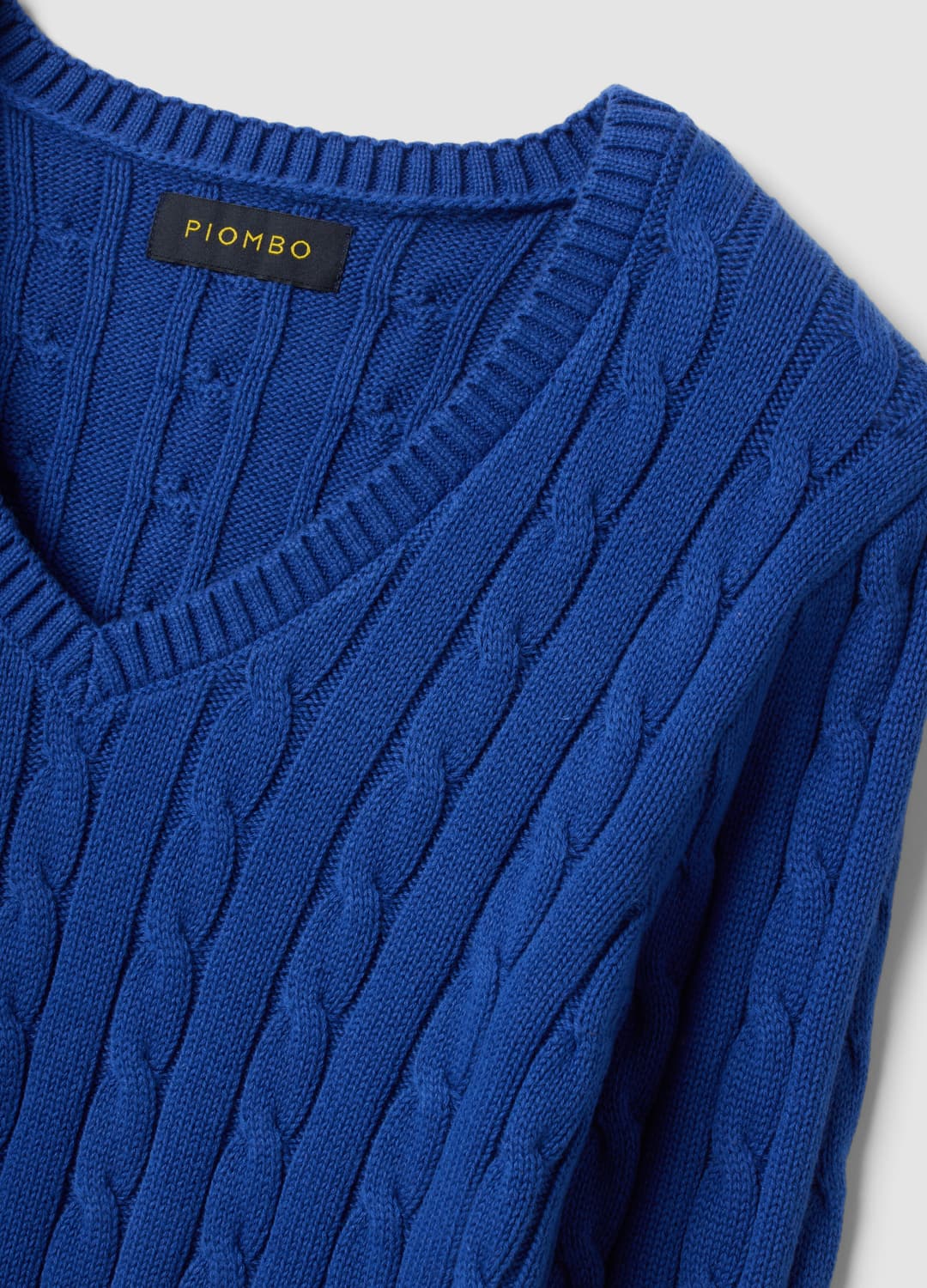 Maglia Blu In Puro Cotone A Trecce Con Scollo Profondo A V | OVS Maglia Blu In Puro Cotone A Trecce Con Scollo Profondo A V - 5 | OVS