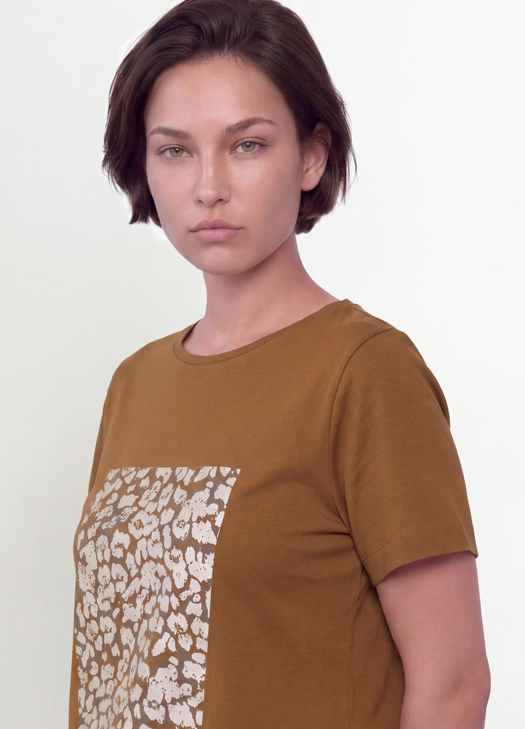 Braunes T-shirt Aus Reiner Baumwolle Mit Blumenprint | OVS Braunes T-shirt Aus Reiner Baumwolle Mit Blumenprint - 10 | OVS