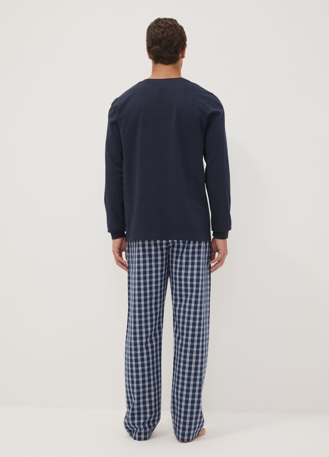 Pigiama Blu In Puro Cotone Organico Con Collo Serafino Regular Fit | OVS Pigiama Blu In Puro Cotone Organico Con Collo Serafino Regular Fit - 2 | OVS
