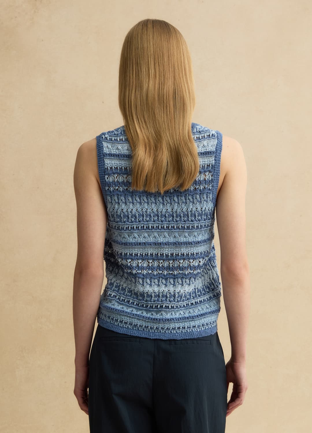 Regular Fit Tank-top Aus Mehrfarbigem Baumwoll-mix Mit Perforierter Textur | OVS Regular Fit Tank-top Aus Mehrfarbigem Baumwoll-mix Mit Perforierter Textur - 3 | OVS