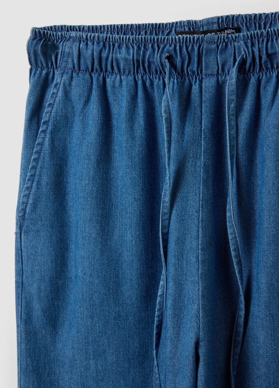 Blaue Wide-leg-jeanshose Aus Reiner Baumwolle Mit Tunnelzug | OVS Blaue Wide-leg-jeanshose Aus Reiner Baumwolle Mit Tunnelzug - 13 | OVS