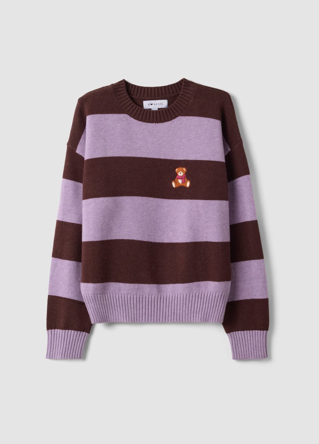 Mehrfarbiger Gestreifter Pullover Aus Viskosemix Mit Teddybär-stickerei | OVS Mehrfarbiger Gestreifter Pullover Aus Viskosemix Mit Teddybär-stickerei - 4 | OVS
