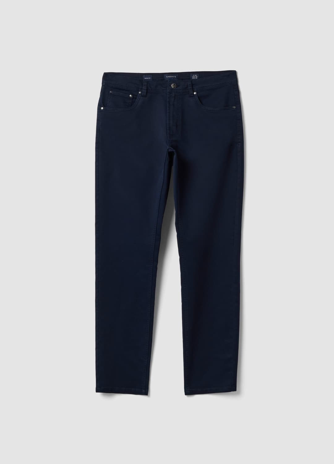 Grüne Slim-fit-hose Aus Elastischem Baumwoll-dobby | OVS Grüne Slim-fit-hose Aus Elastischem Baumwoll-dobby - 0 | OVS