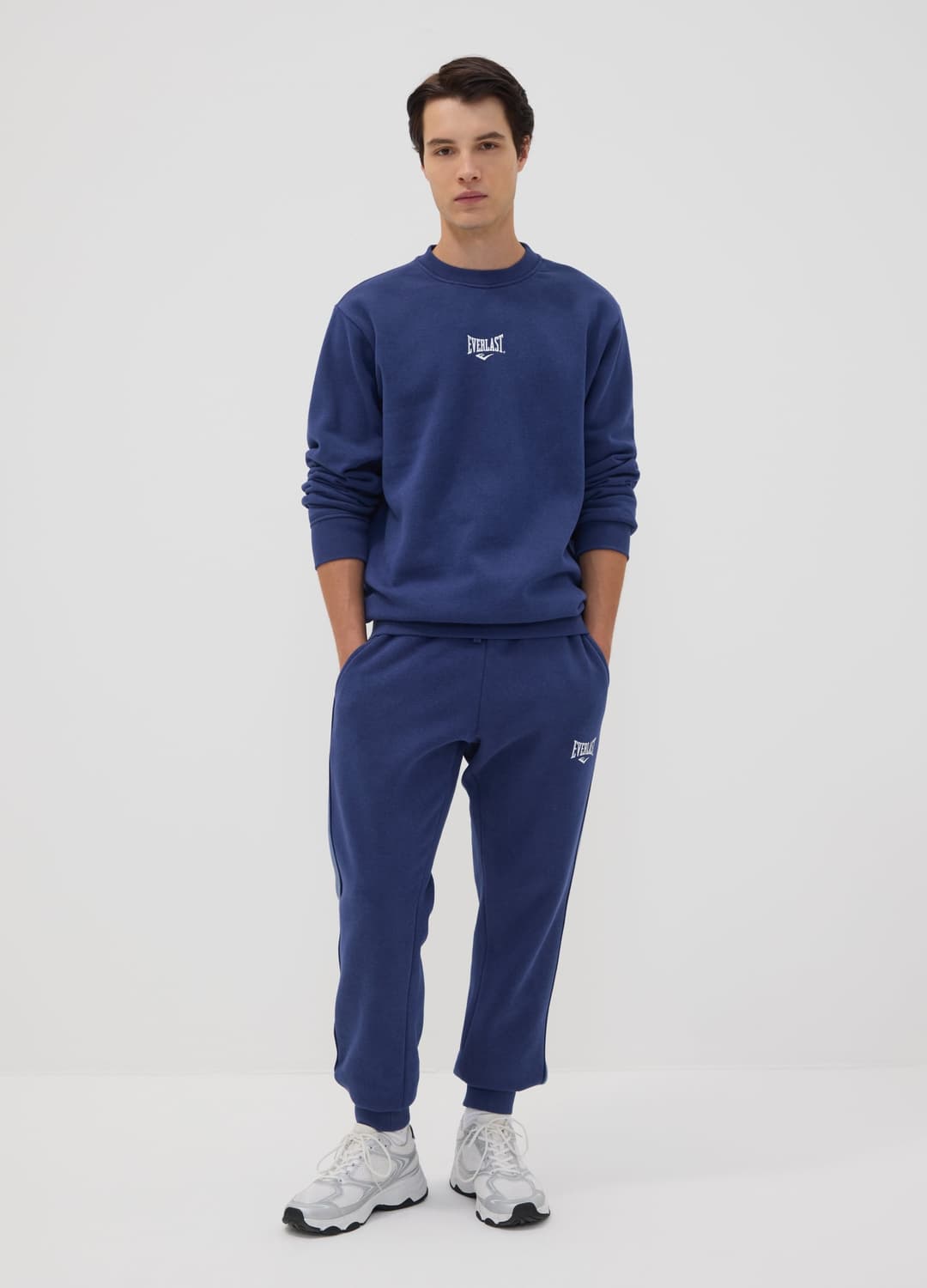 Felpa Blu In Misto Cotone Con Girocollo E Logo | OVS Felpa Blu In Misto Cotone Con Girocollo E Logo - 1 | OVS