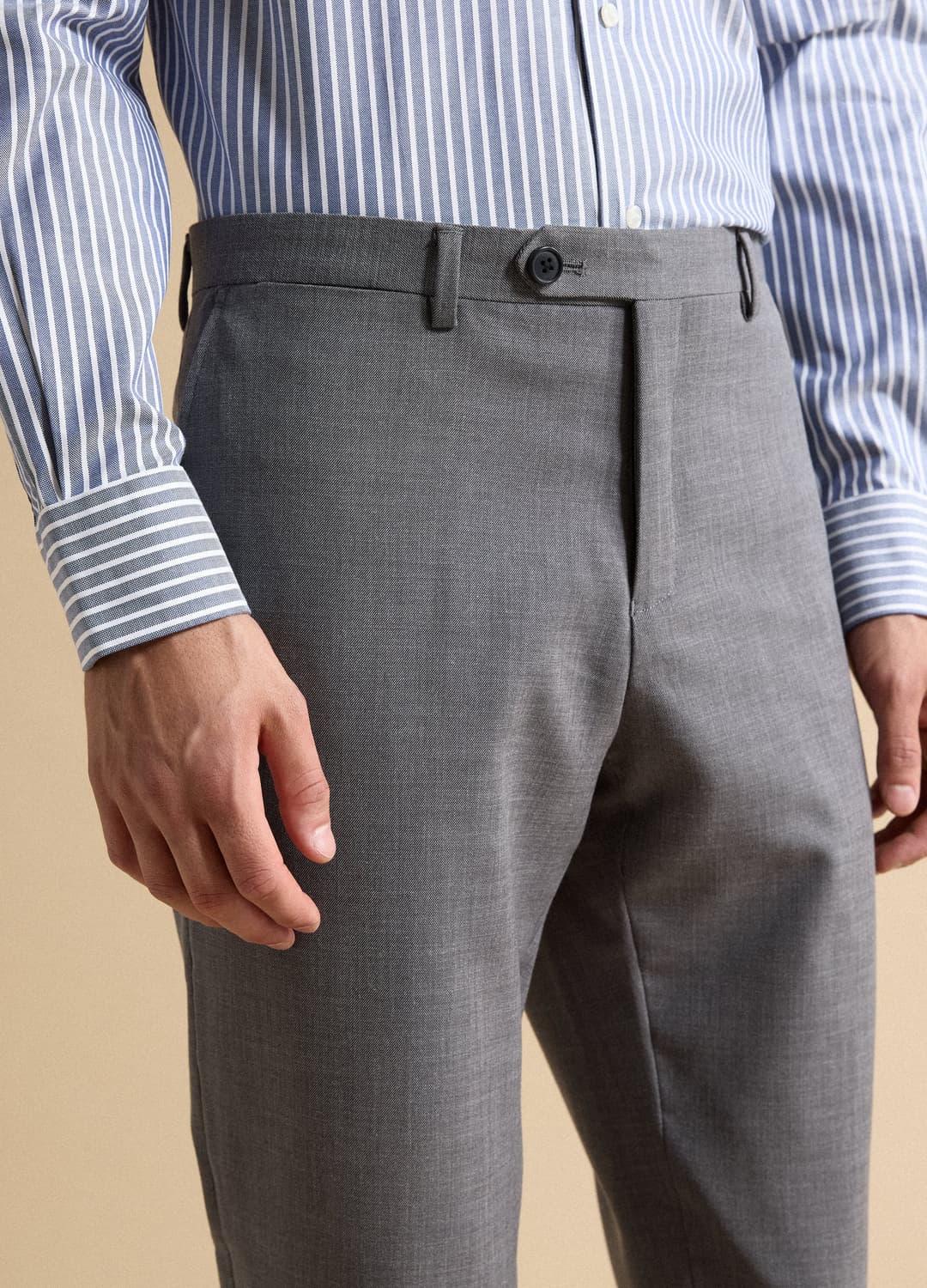 Graue Slim-fit-anzughose Aus Stretch-viskose | OVS Graue Slim-fit-anzughose Aus Stretch-viskose - 3 | OVS