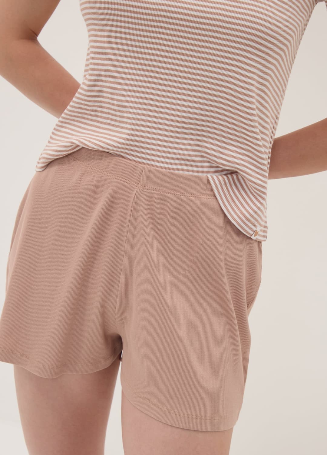 Pigiama Multicolor In Puro Cotone Organico Con T-shirt A Righe E Shorts | OVS Pigiama Multicolor In Puro Cotone Organico Con T-shirt A Righe E Shorts - 2 | OVS