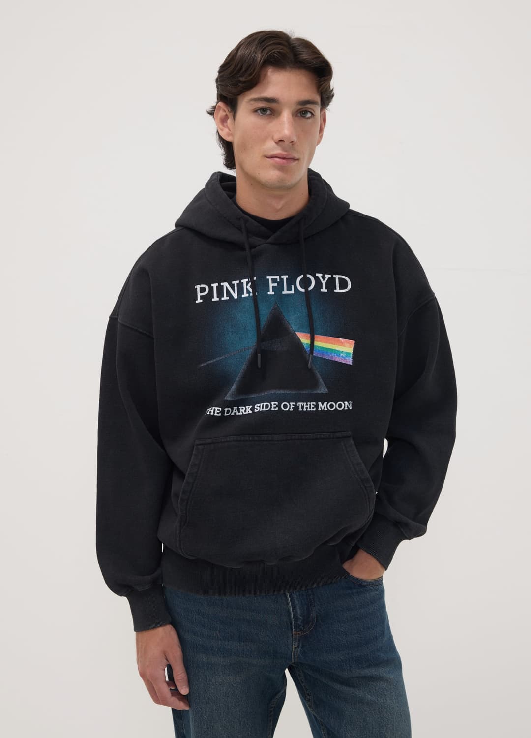 Felpa Nera Con Cappuccio In Misto Cotone Con Stampa Pink Floyd | OVS Felpa Nera Con Cappuccio In Misto Cotone Con Stampa Pink Floyd - 2 | OVS