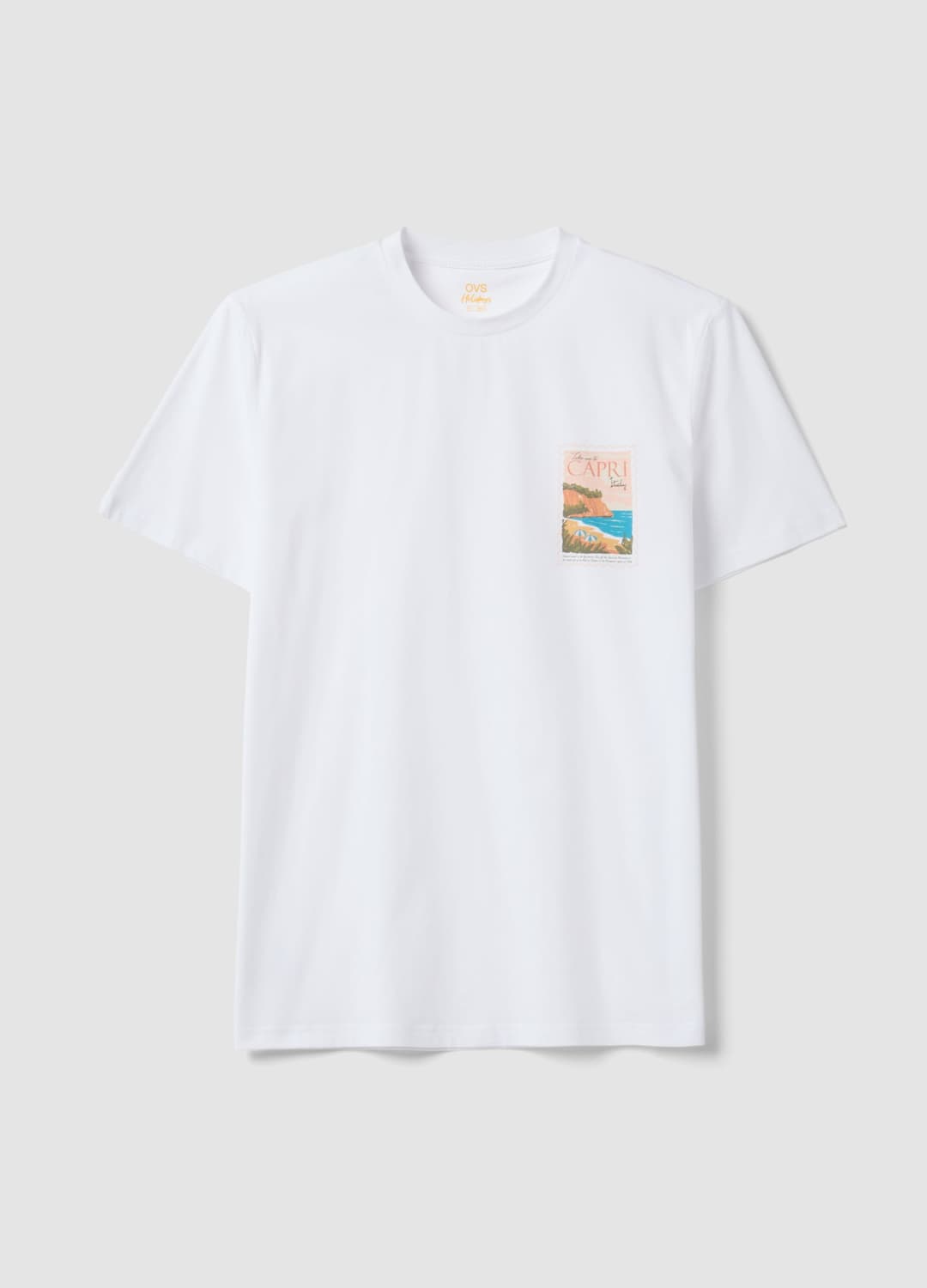 T-shirt Bianca In Puro Cotone Con Stampa Applicata Regular Fit | OVS T-shirt Bianca In Puro Cotone Con Stampa Applicata Regular Fit - 4 | OVS