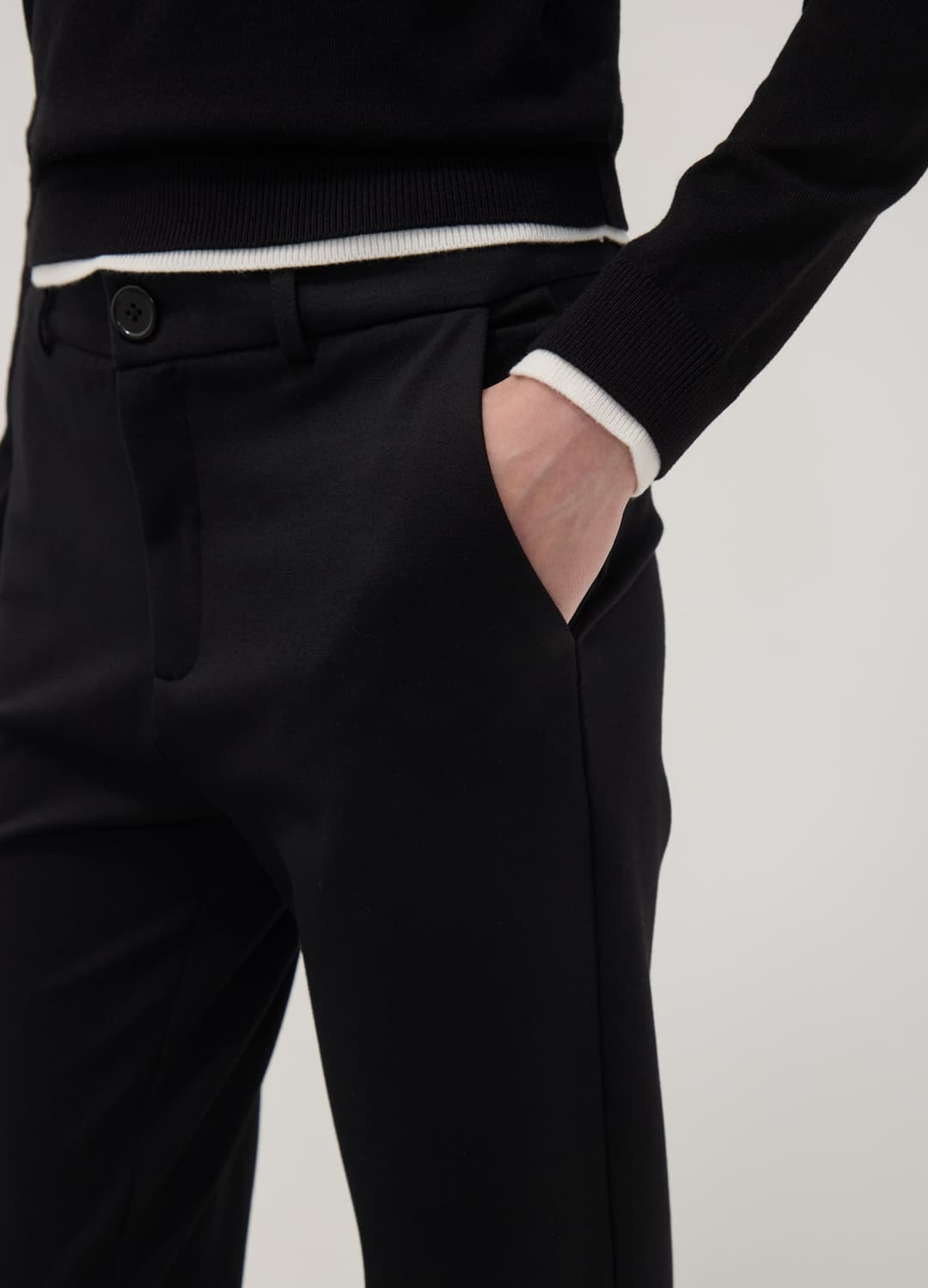 Schwarze Stretch-hose Aus Viskose | OVS Schwarze Stretch-hose Aus Viskose - 3 | OVS