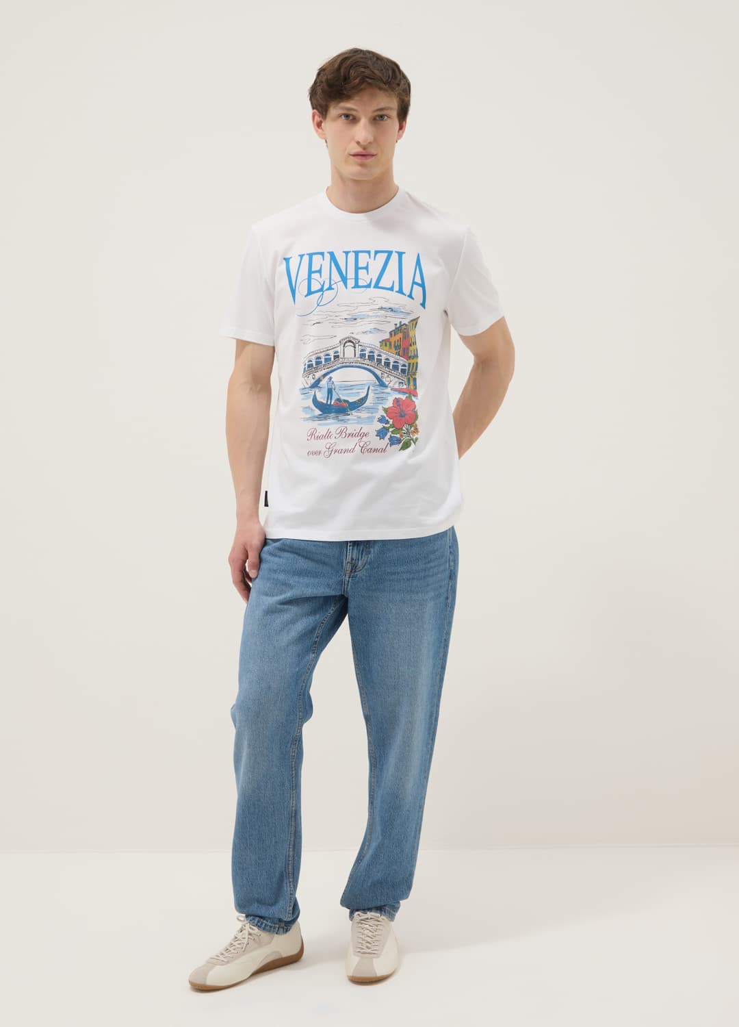 T-shirt Bianca In Puro Cotone Con Stampa Grafica Regular Fit | OVS T-shirt Bianca In Puro Cotone Con Stampa Grafica Regular Fit - 1 | OVS