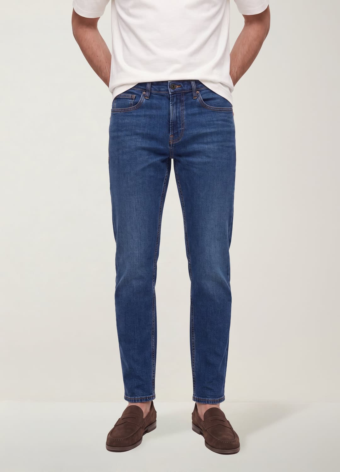 Blaue Slim-fit-jeans Aus Stretch-baumwolle | OVS Blaue Slim-fit-jeans Aus Stretch-baumwolle - 8 | OVS