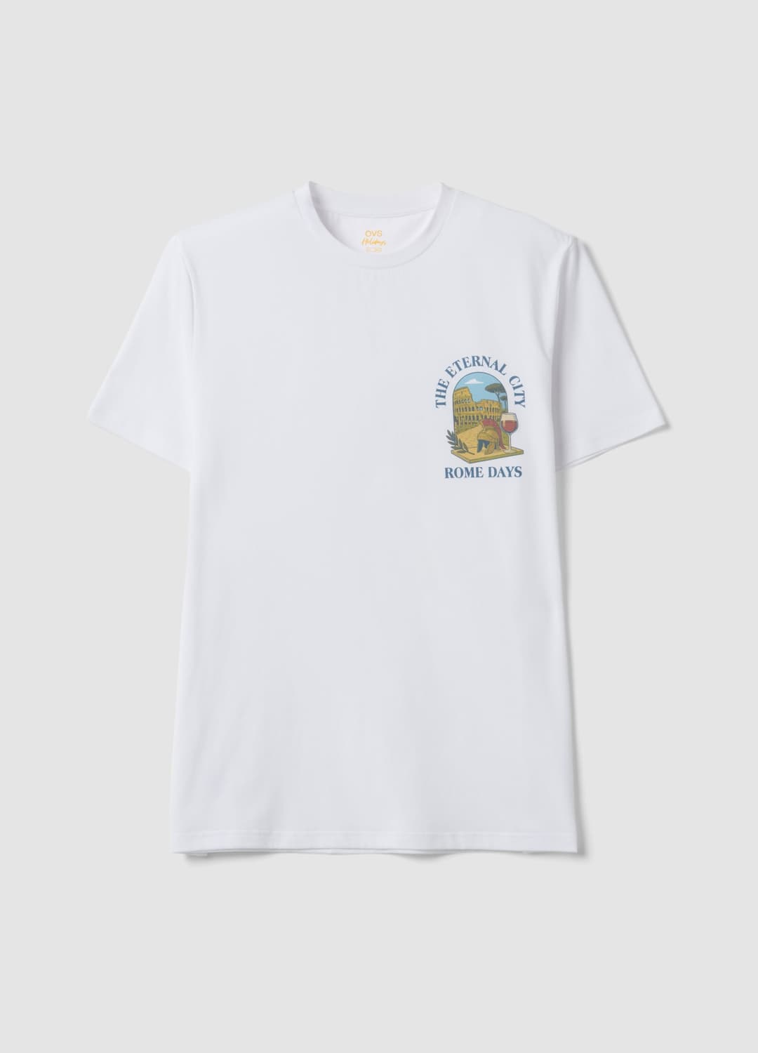 T-shirt Bianca A Maniche Corte In Puro Cotone Regular Fit | OVS T-shirt Bianca A Maniche Corte In Puro Cotone Regular Fit - 4 | OVS