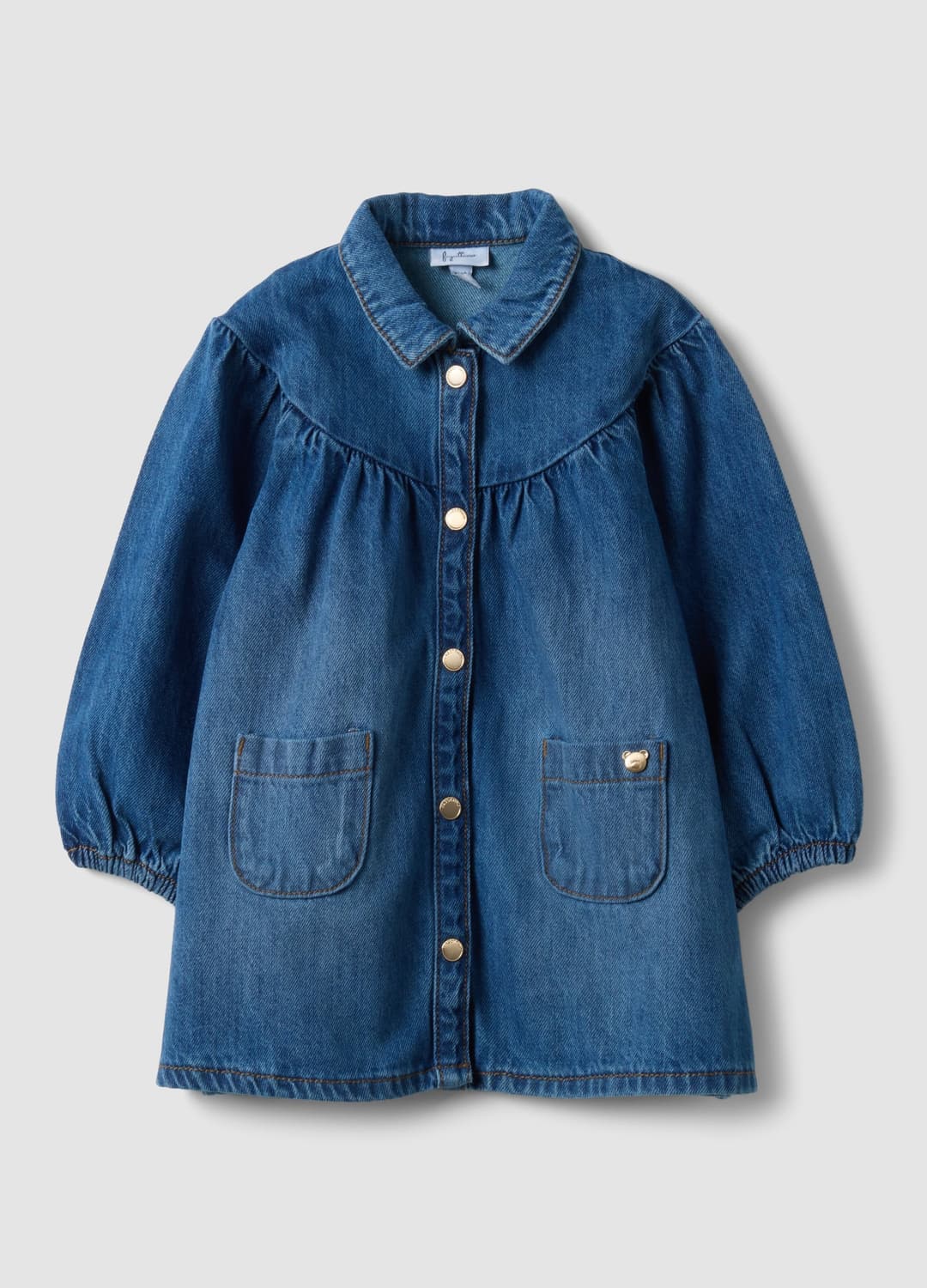 Abito Denim Blu In Misto Cotone E Viscosa A Girocollo Per Bimba | OVS Abito Denim Blu In Misto Cotone E Viscosa A Girocollo Per Bimba - 0 | OVS
