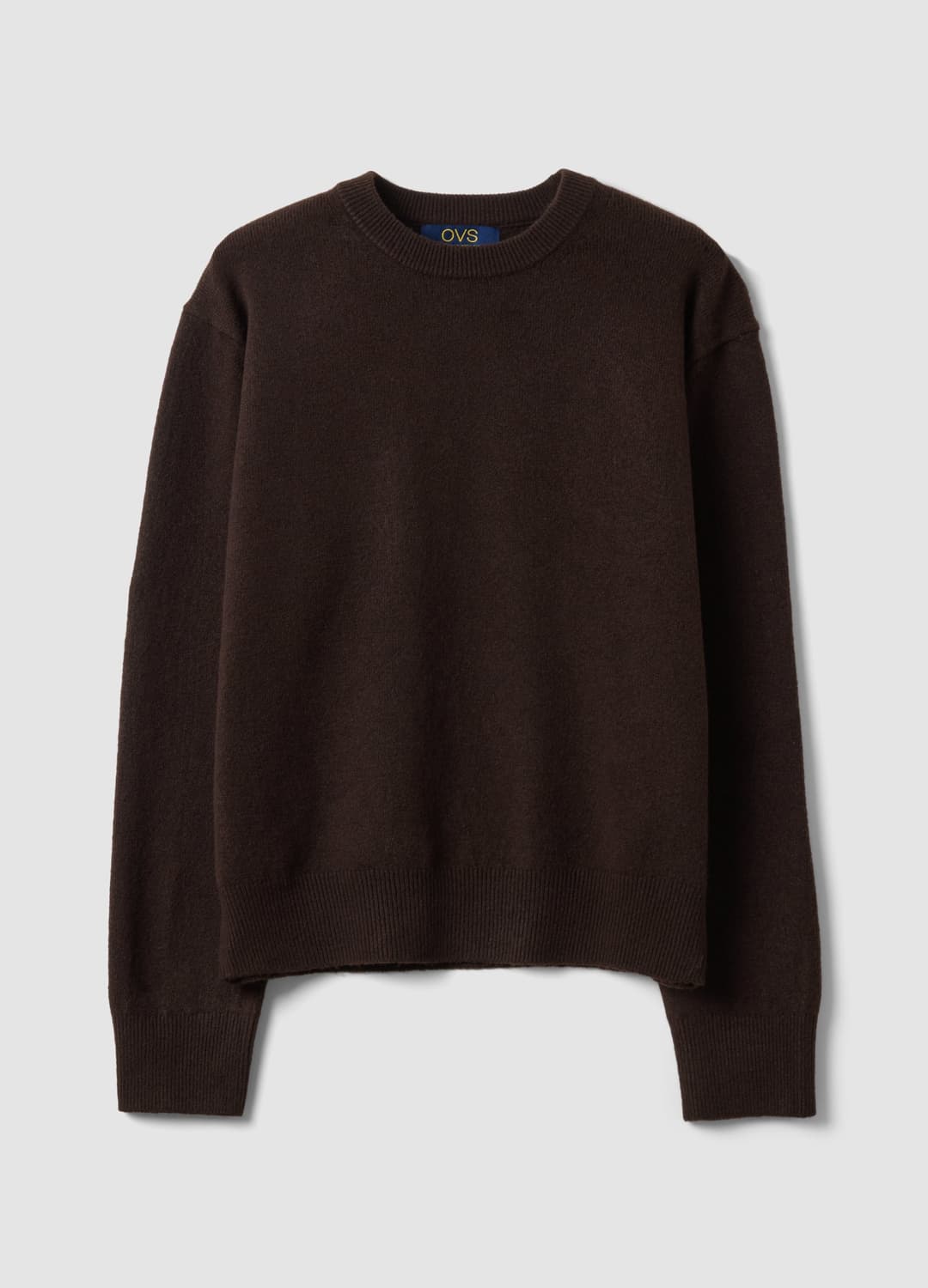 Brauner Stretchwoll-pullover Mit Rundhalsausschnitt | OVS Brauner Stretchwoll-pullover Mit Rundhalsausschnitt - 4 | OVS