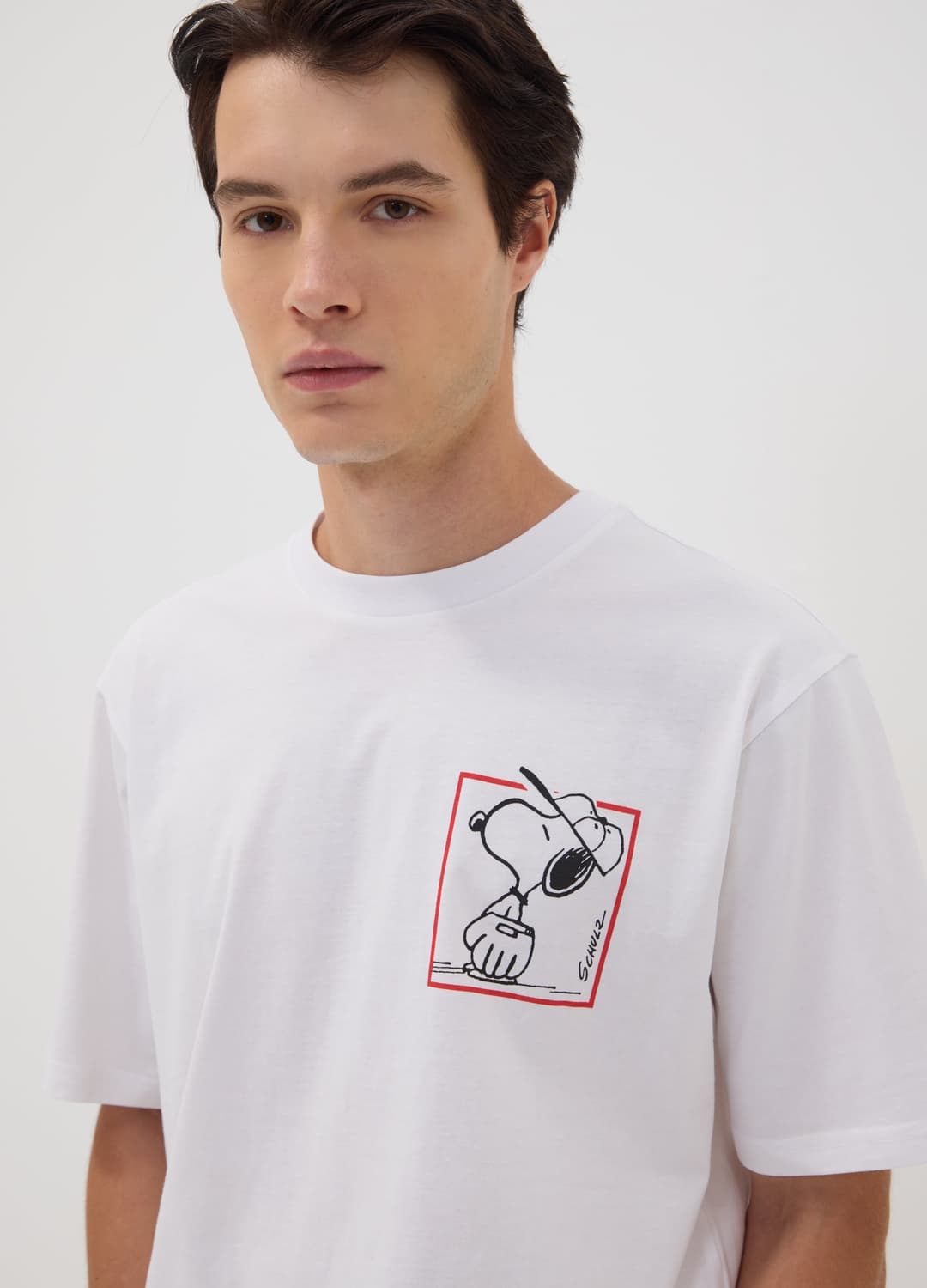 Weißes T-shirt Aus Reiner Baumwolle Mit Peanuts-print | OVS Weißes T-shirt Aus Reiner Baumwolle Mit Peanuts-print - 0 | OVS