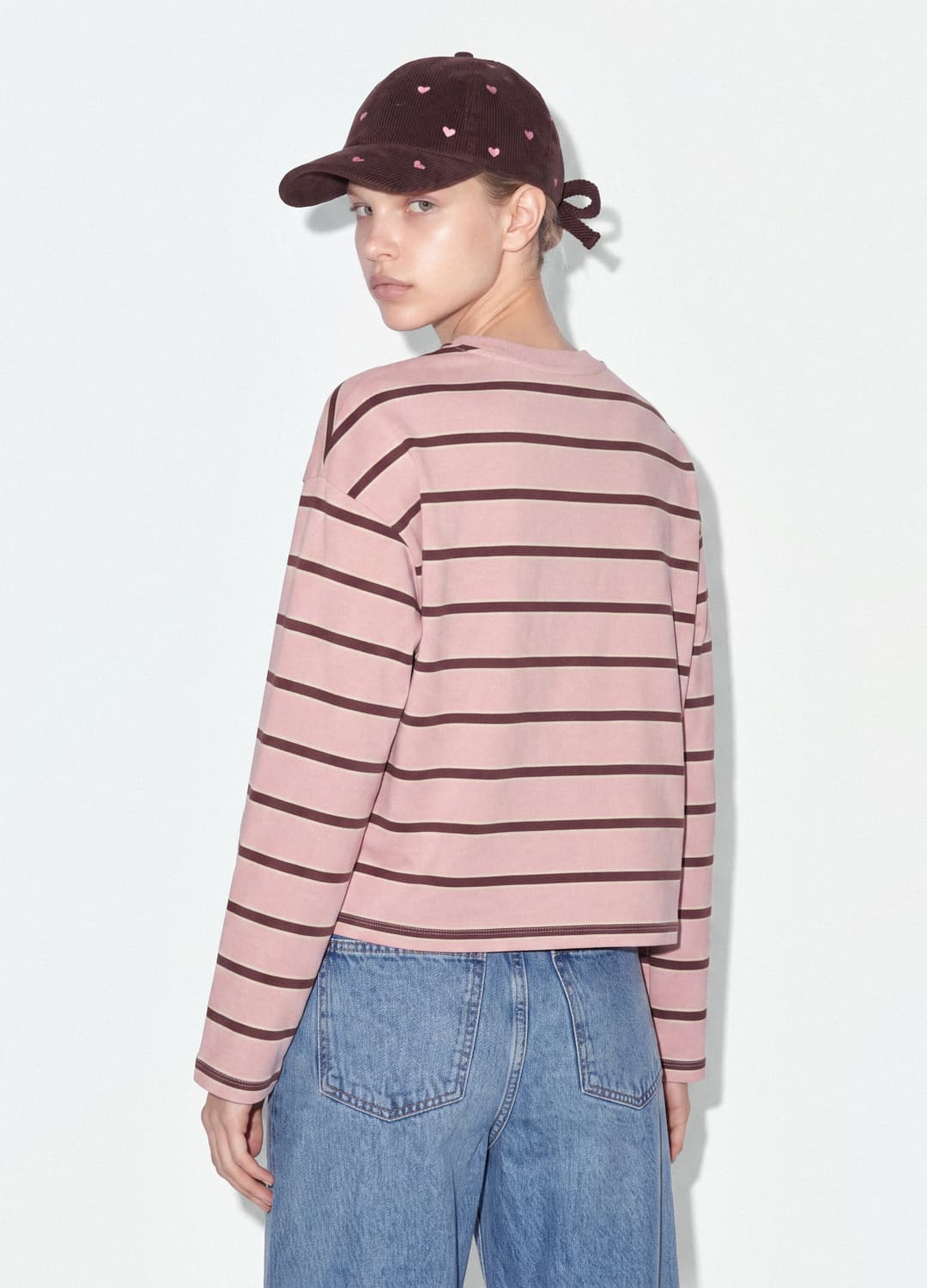 Rosa Sweatshirt Aus Reiner Baumwolle Mit Streifen | OVS Rosa Sweatshirt Aus Reiner Baumwolle Mit Streifen - 1 | OVS