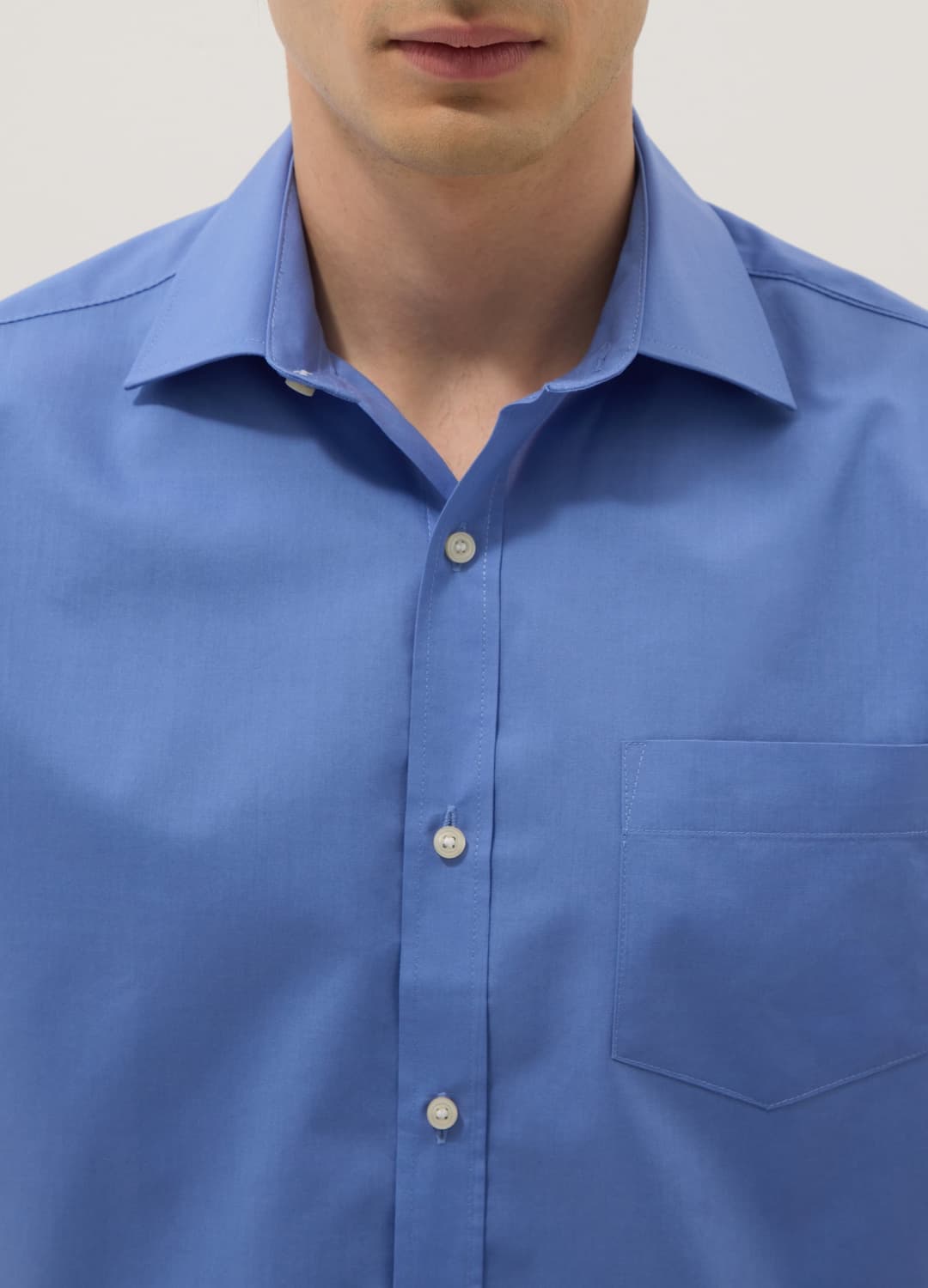 Camicia Azzurra A Maniche Corte Con Colletto Classico | OVS Camicia Azzurra A Maniche Corte Con Colletto Classico - 1 | OVS