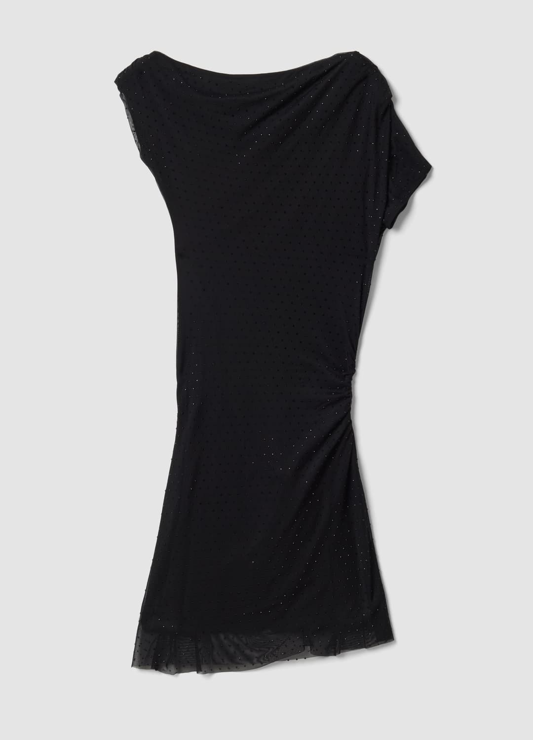 Abito Nero In Tessuto Elasticizzato Con Drappeggio Regular Fit | OVS Abito Nero In Tessuto Elasticizzato Con Drappeggio Regular Fit - 6 | OVS
