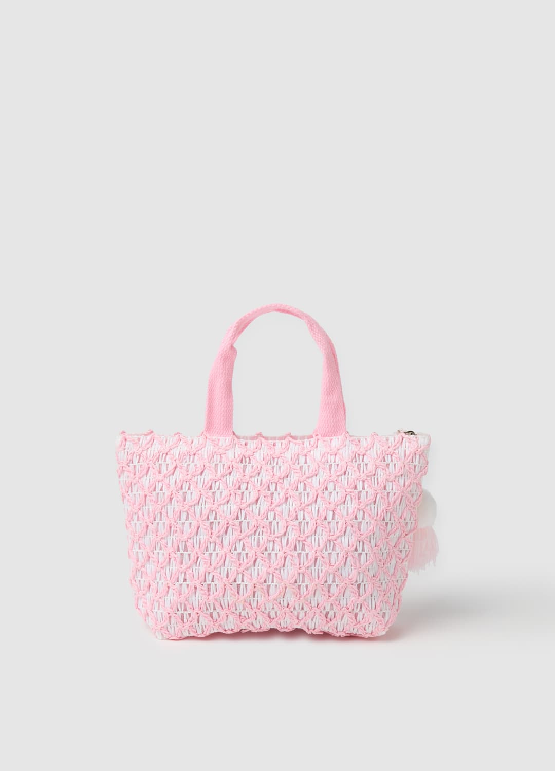 Maxi Bag In Raffia Rosa E Bianco | OVS Maxi Bag In Raffia Rosa E Bianco - 1 | OVS