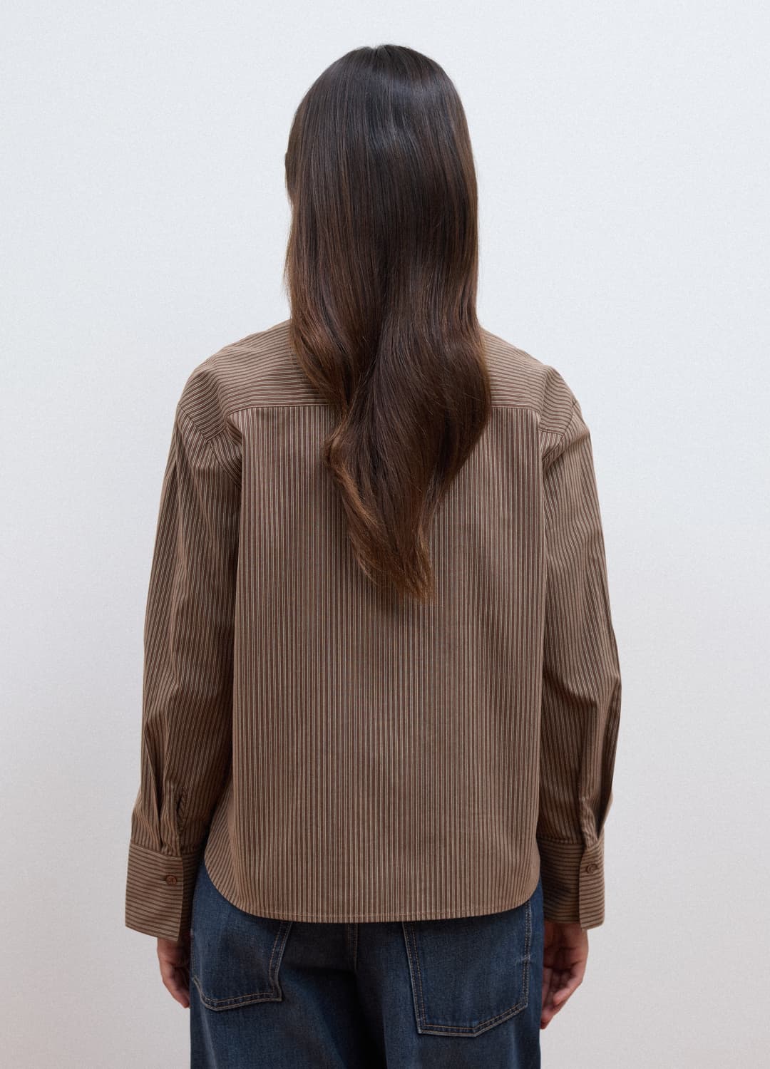 Camicia Marrone A Righe In Cotone Elasticizzato Con Cravatta Coordinata | OVS Camicia Marrone A Righe In Cotone Elasticizzato Con Cravatta Coordinata - 3 | OVS