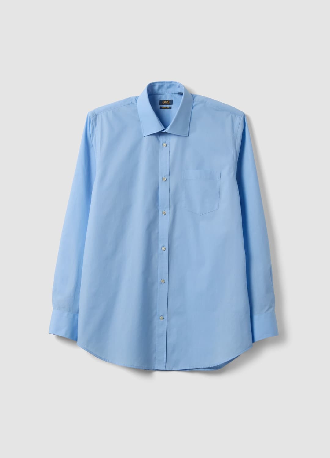 Camicia Azzurra Regular Fit Con Colletto Classico Easy Iron | OVS Camicia Azzurra Regular Fit Con Colletto Classico Easy Iron - 4 | OVS