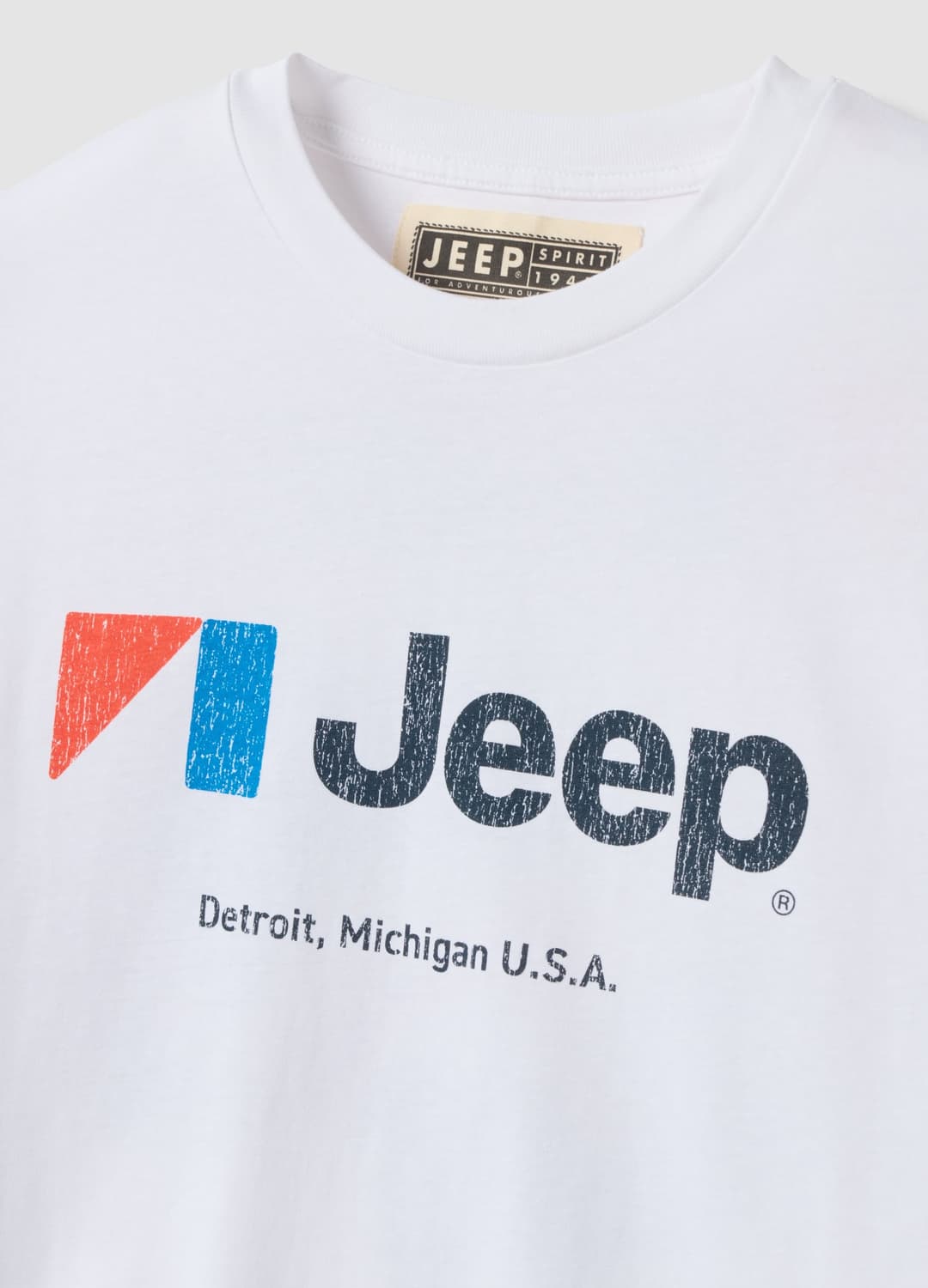 Weißes Rundhals-t-shirt Aus Reiner Baumwolle Mit Jeep-print | OVS Weißes Rundhals-t-shirt Aus Reiner Baumwolle Mit Jeep-print - 5 | OVS