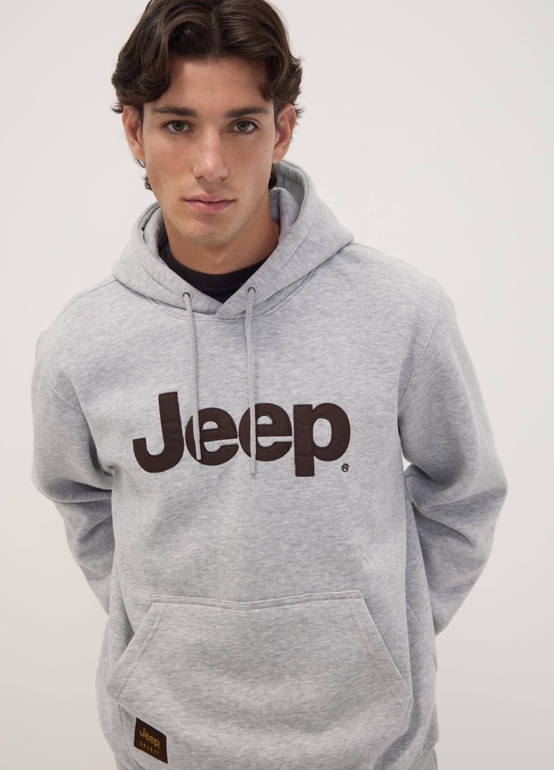 Felpa Grigia In Misto Cotone Con Cappuccio E Stampa Jeep Relaxed Fit | OVS Felpa Grigia In Misto Cotone Con Cappuccio E Stampa Jeep Relaxed Fit - 0 | OVS