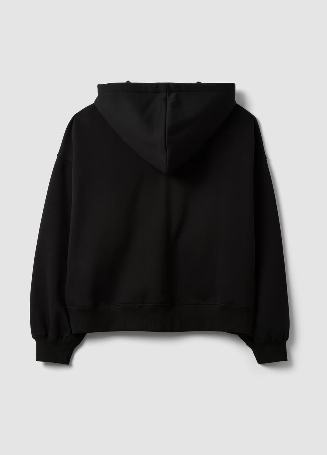 Felpa Nera Con Cappuccio In Misto Cotone Con Logo | OVS Felpa Nera Con Cappuccio In Misto Cotone Con Logo - 2 | OVS