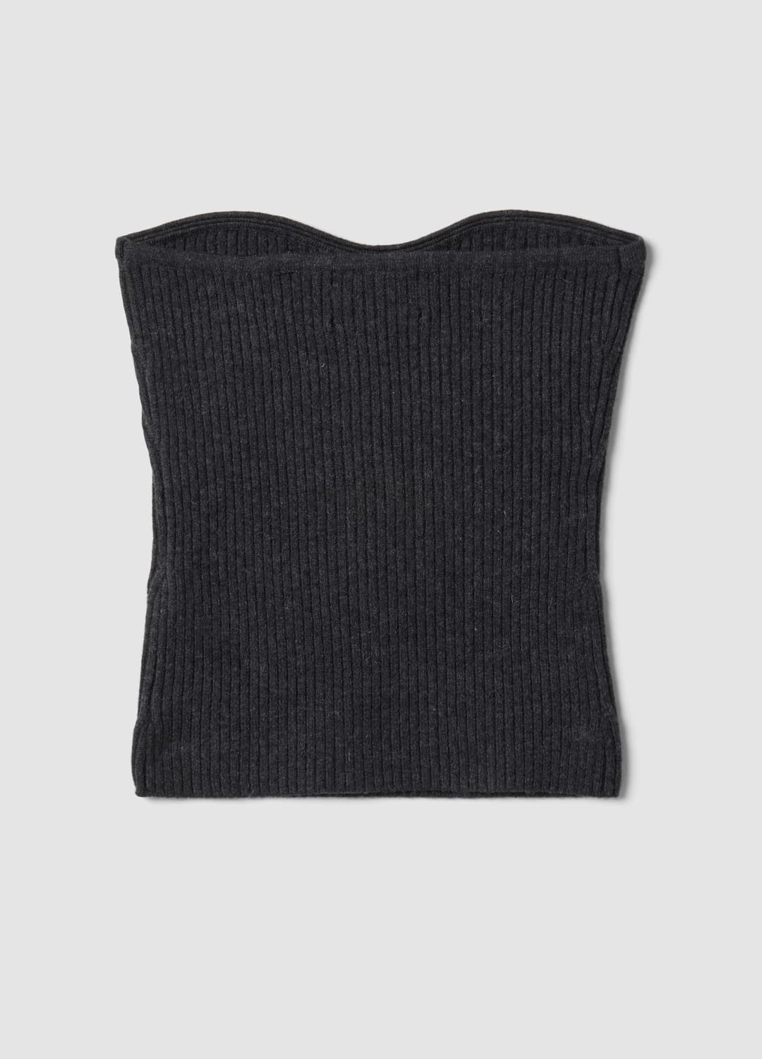 Graues Bandeau-top Aus Wollmix In Rippstrick | OVS Graues Bandeau-top Aus Wollmix In Rippstrick - 6 | OVS