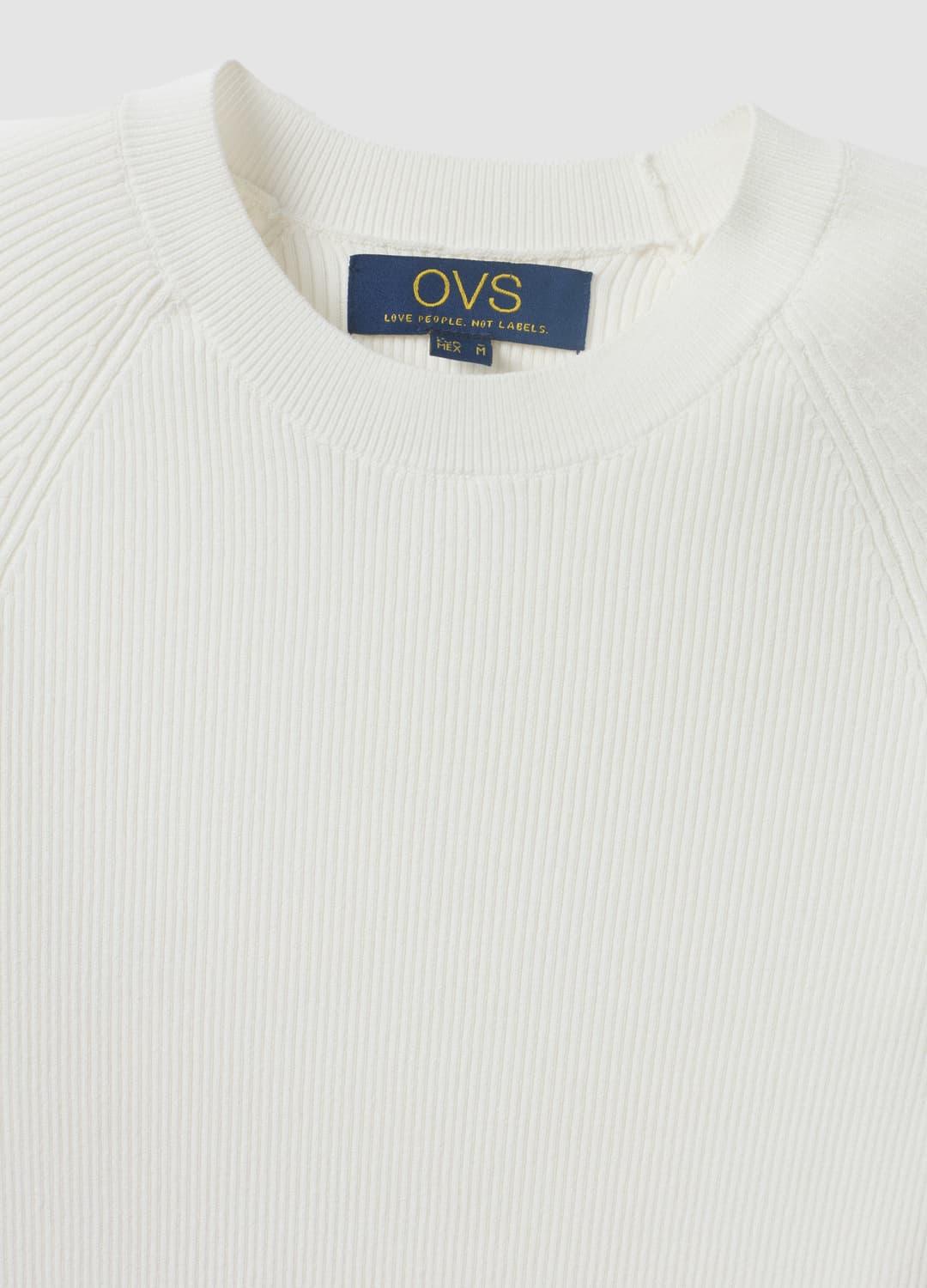 Maglia Fitted Bianca A Coste In Misto Viscosa | OVS Maglia Fitted Bianca A Coste In Misto Viscosa - 6 | OVS