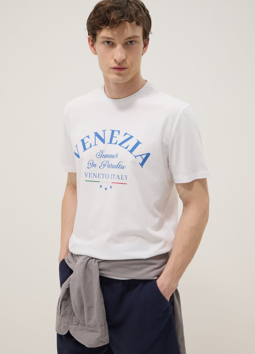 T-shirt Bianca In Puro Cotone Con Stampa Frontale Regular Fit | OVS T-shirt Bianca In Puro Cotone Con Stampa Frontale Regular Fit - 0 | OVS