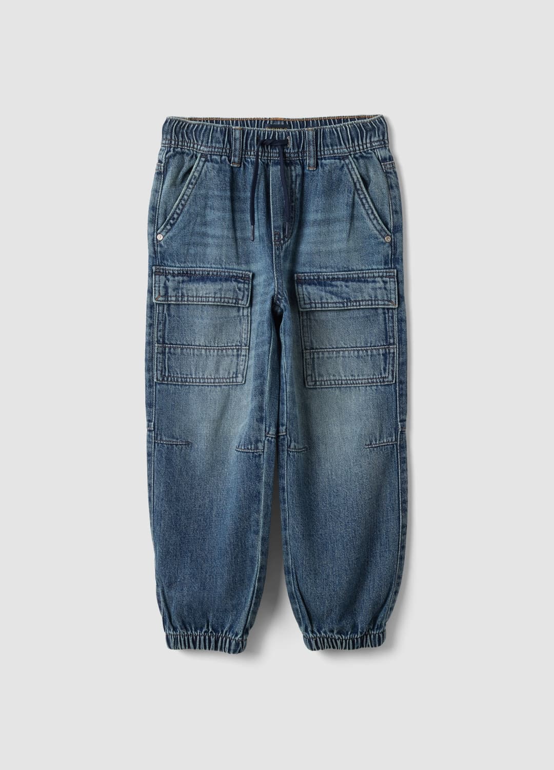 Jogger Denim Blu In Misto Cotone E Viscosa Relaxed Fit Per Bambino | OVS Jogger Denim Blu In Misto Cotone E Viscosa Relaxed Fit Per Bambino - 0 | OVS