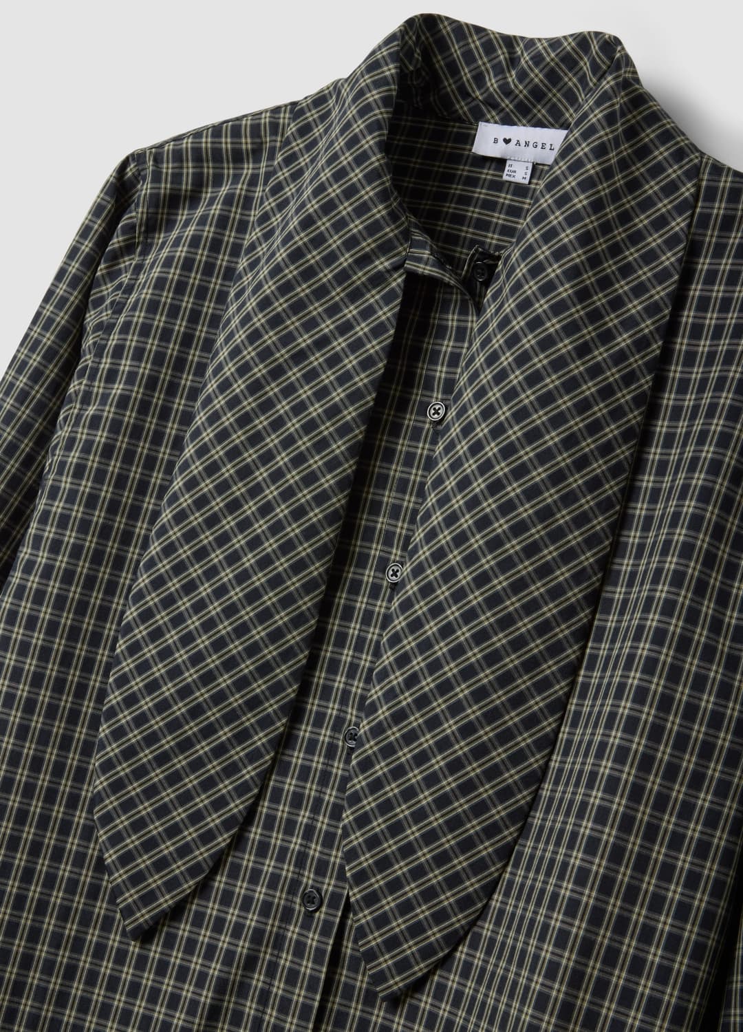 Oversize-hemd In Schwarz Aus Baumwollmix Mit Karomuster Und Schluppe | OVS Oversize-hemd In Schwarz Aus Baumwollmix Mit Karomuster Und Schluppe - 1 | OVS