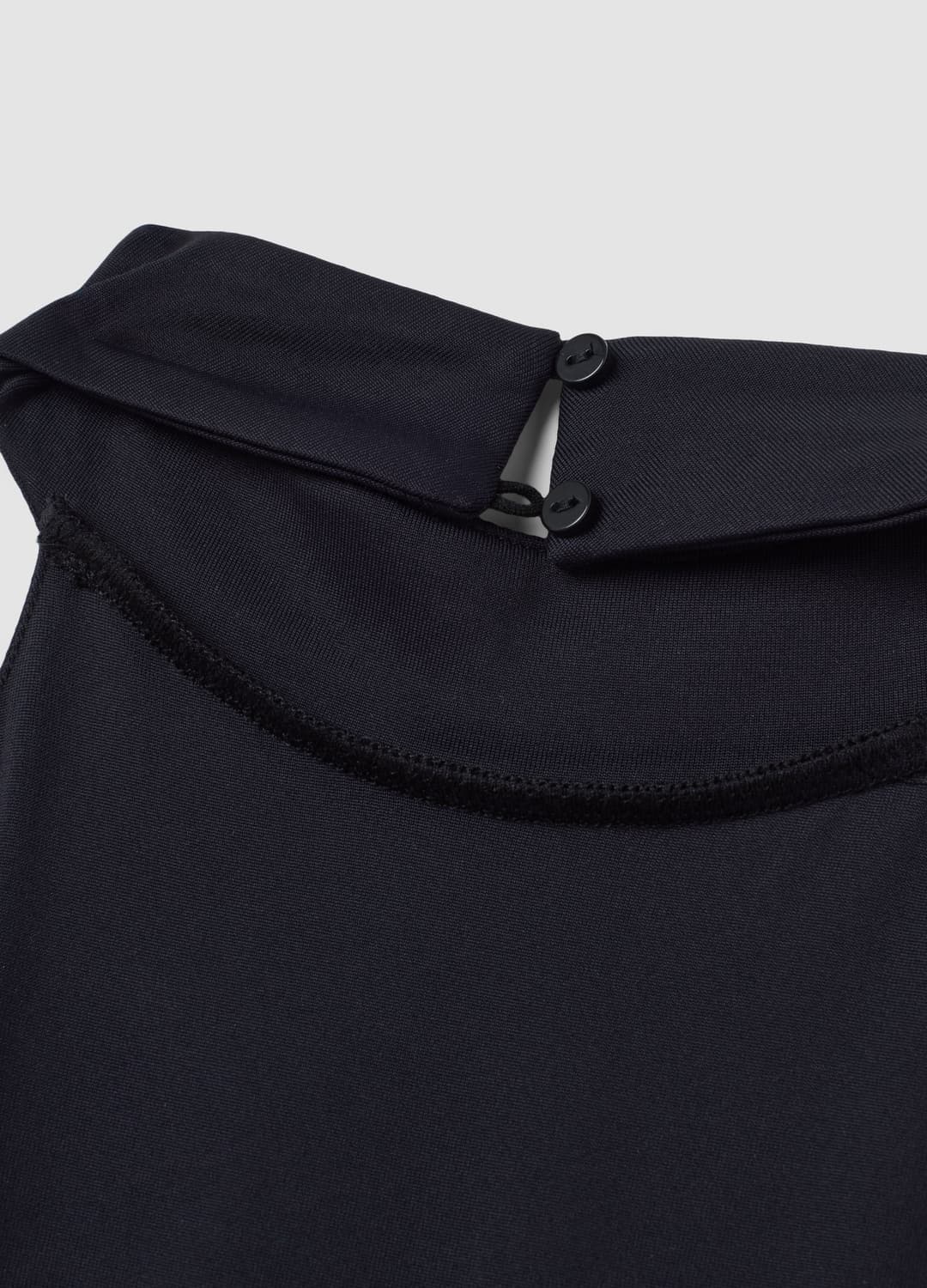 Abito Nero In Tessuto Elasticizzato Con Collo Alto E Balze | OVS Abito Nero In Tessuto Elasticizzato Con Collo Alto E Balze - 6 | OVS