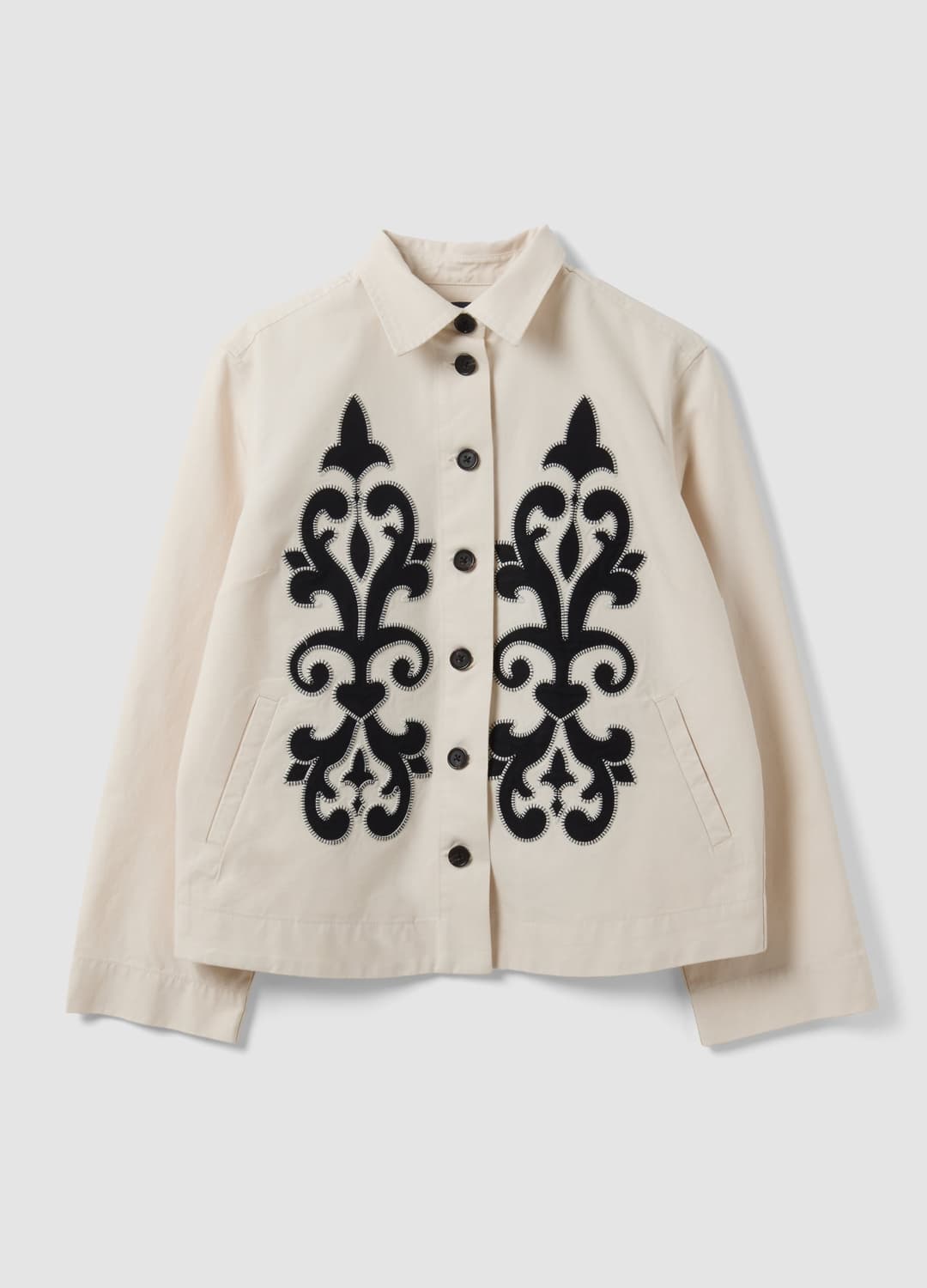 Blazer Bianco In Misto Lino E Lyocell Con Ricami A Contrasto Regular Fit | OVS Blazer Bianco In Misto Lino E Lyocell Con Ricami A Contrasto Regular Fit - 4 | OVS