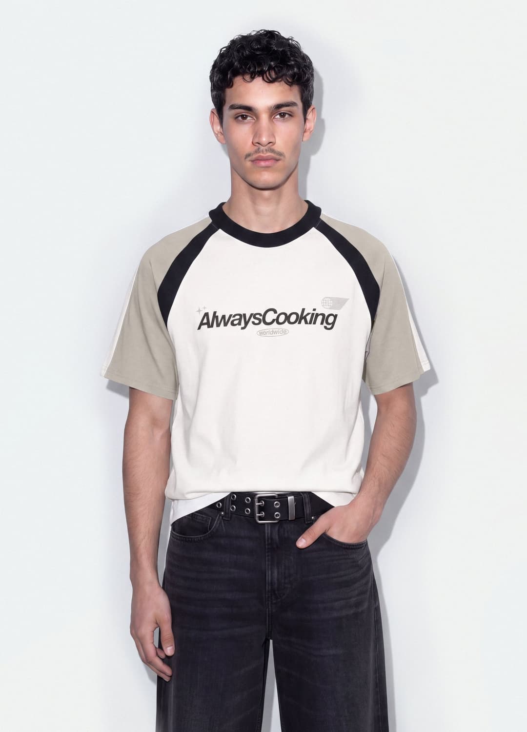 Weißes T-shirt Aus Reiner Baumwolle Mit Rundhalsausschnitt Und Schriftzug „always Cooking“ | OVS Weißes T-shirt Aus Reiner Baumwolle Mit Rundhalsausschnitt Und Schriftzug „always Cooking“ - 2 | OVS