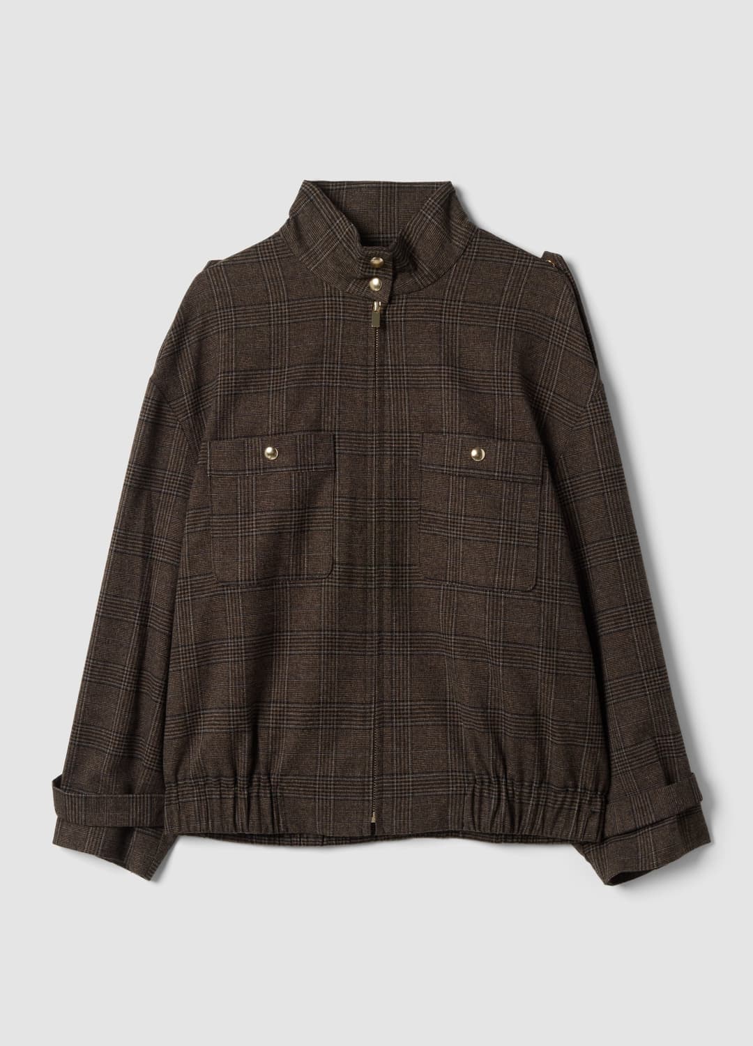 Braunes Kariertes Shacket Aus Elastischer Viskose Mit Oversize-passform | OVS Braunes Kariertes Shacket Aus Elastischer Viskose Mit Oversize-passform - 4 | OVS